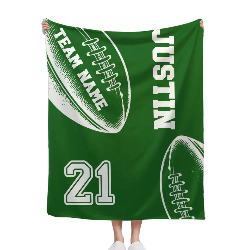 Football Sport - The Blankets can be personalised - Gifts for Football Enthusiasts