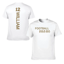 Love football - Personalised Name And Number T-Shirt - A Gift for Family,Players