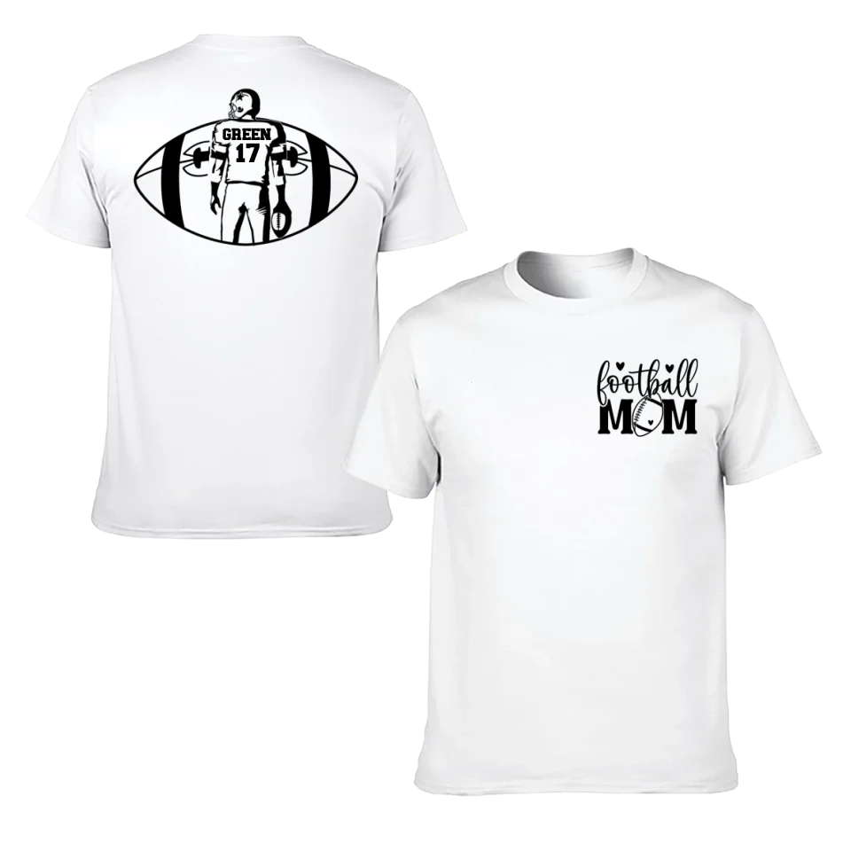Support Football - Personalised Matchday 2 Sided T-Shirt - A Gift For Mom
