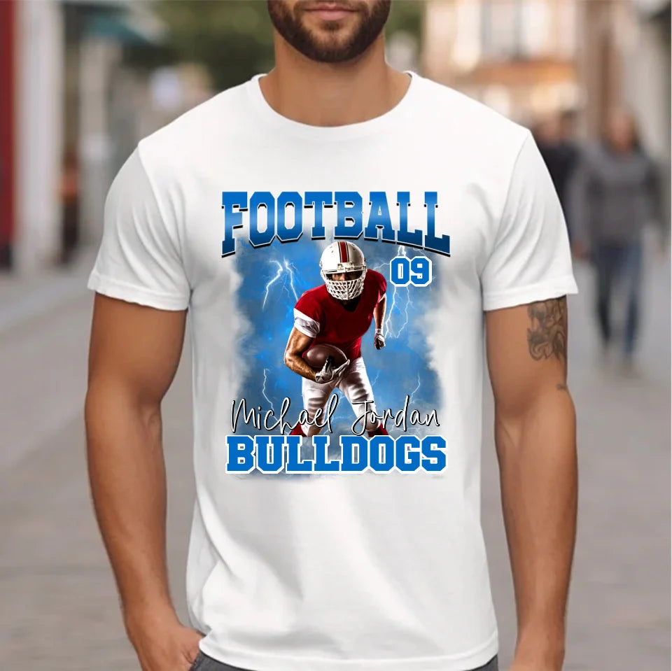 Football Theme - Personalised Photo T-Shirt - Gifts for Football Fans,Players
