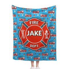 Firefighter Spirit - Personalised Blanket With Name - A Gift For Family,Kids