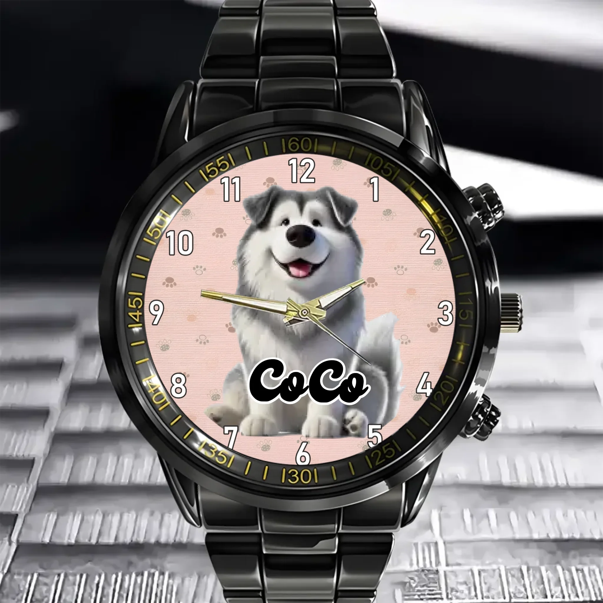 Customized Pet-Themed Watch – Personalized Timepiece with Your Pet’s Image & Name – A Perfect Gift for Pet Lovers