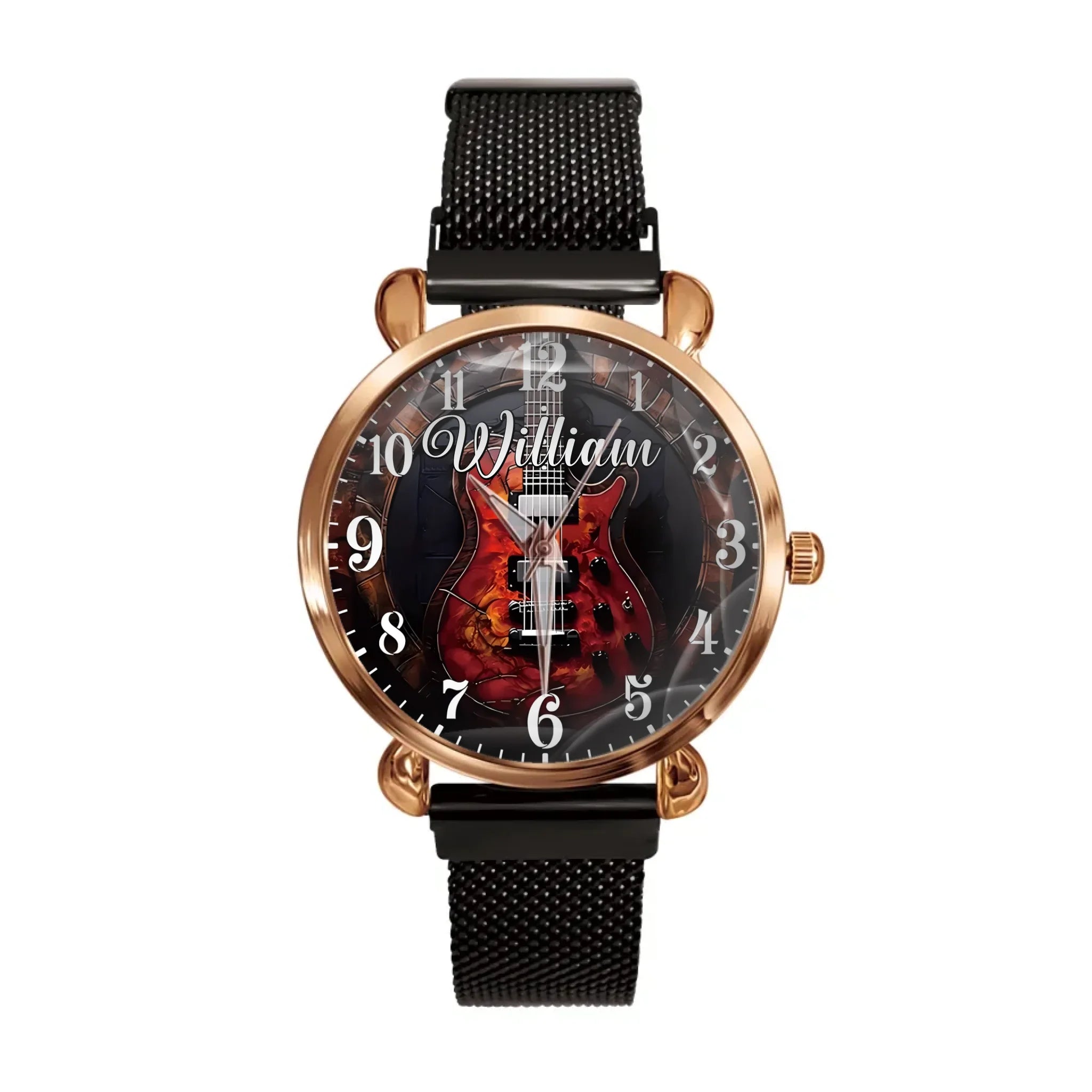 Customized Vintage Instrument-themed Watch – Personalized Name and Instrument Type Watche - A Gift For Friend,BFF,Instrument Enthusiast,Musician