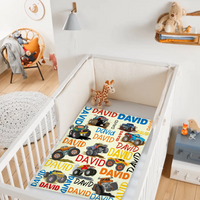 Crazy Truck Blanket - Gifts for Kids - Personalized Name Blanket