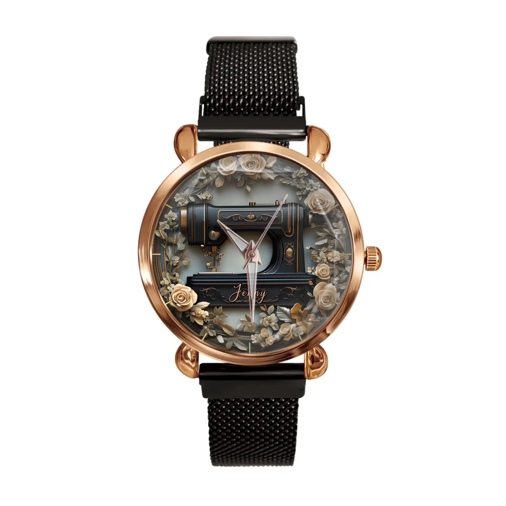Vintage Sewing Machine - Personalized Sewing Hand Watch