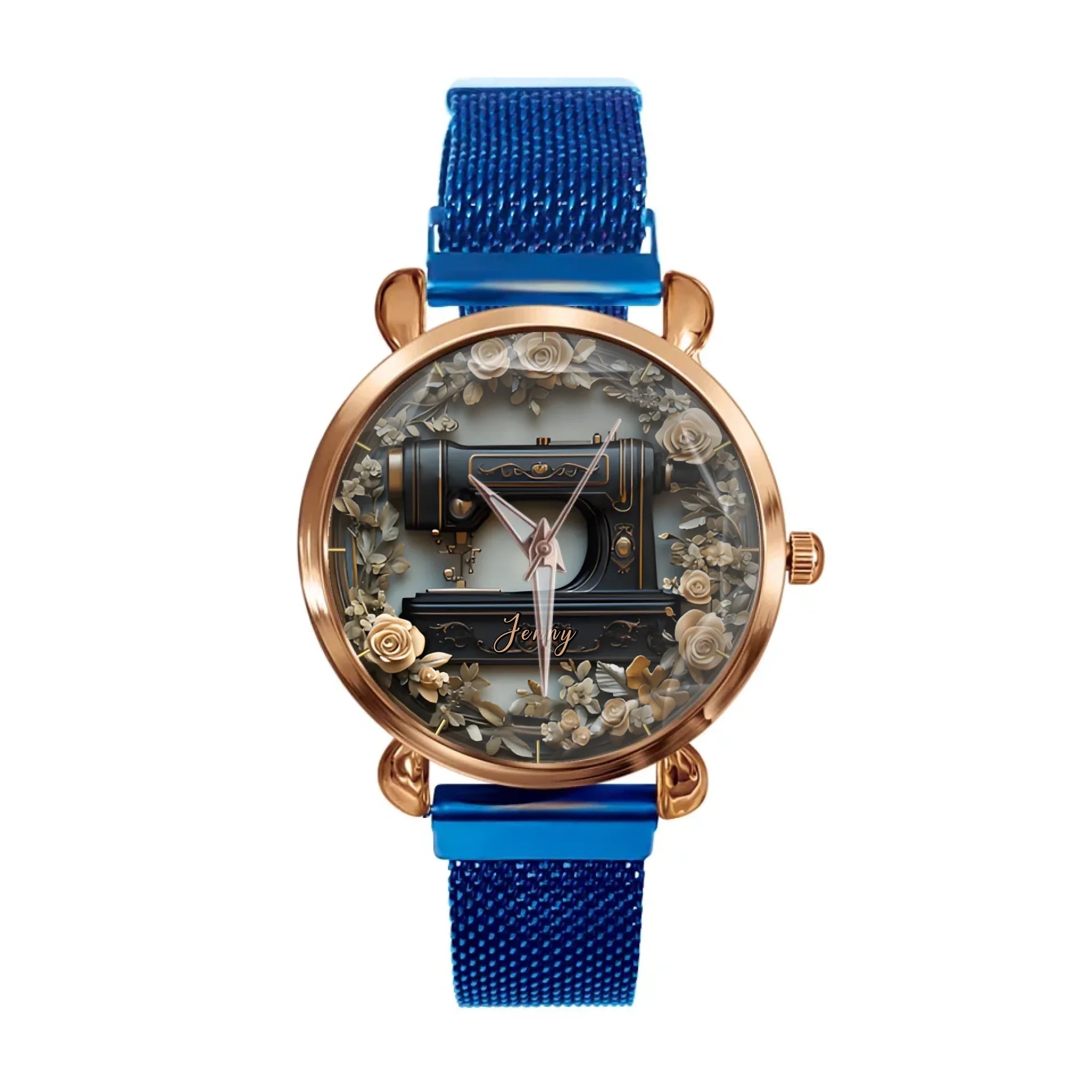 Vintage Sewing Machine - Personalized Sewing Hand Watch
