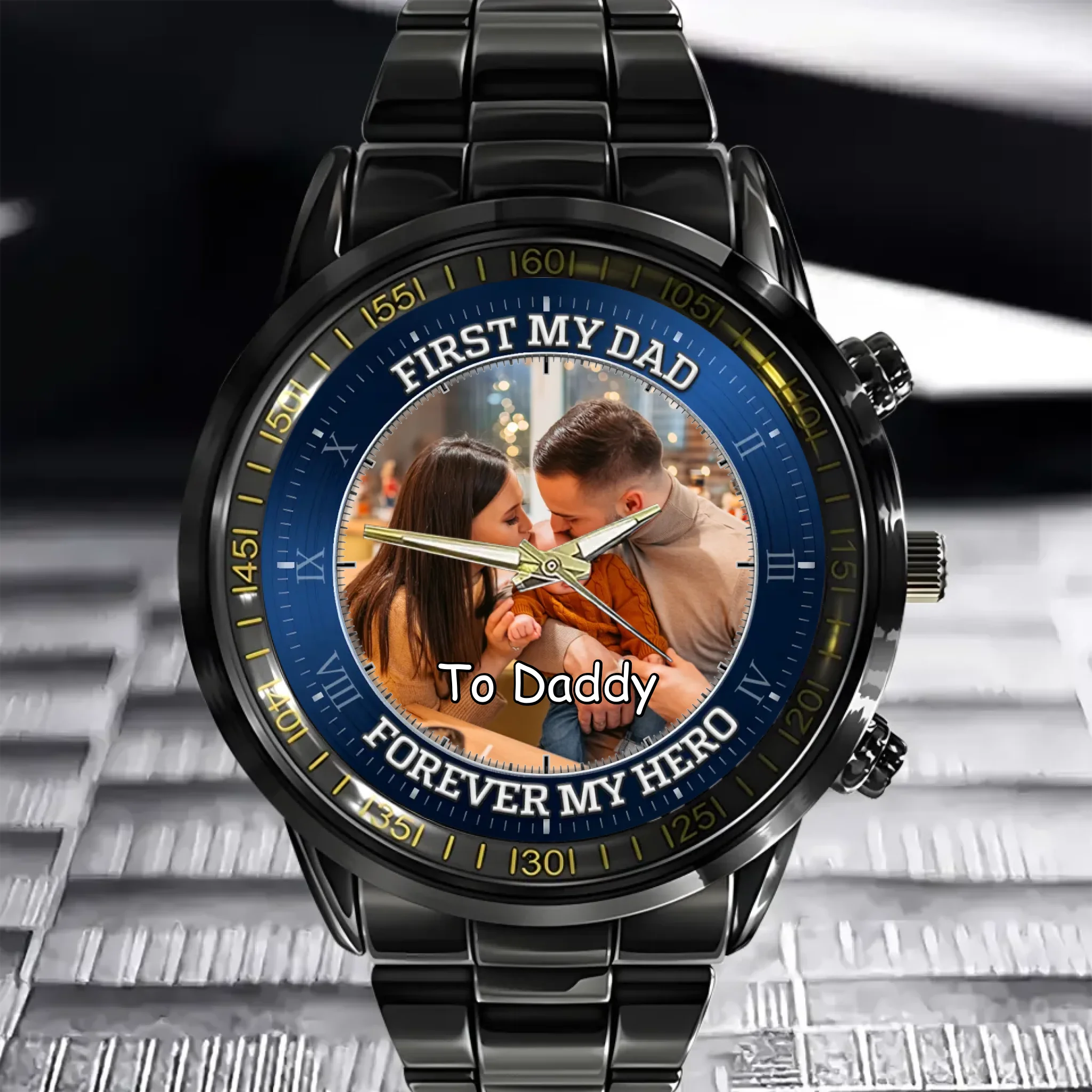 Customizable Photo Dial Decoration - Personalized Nickname - Father's Watch Gift