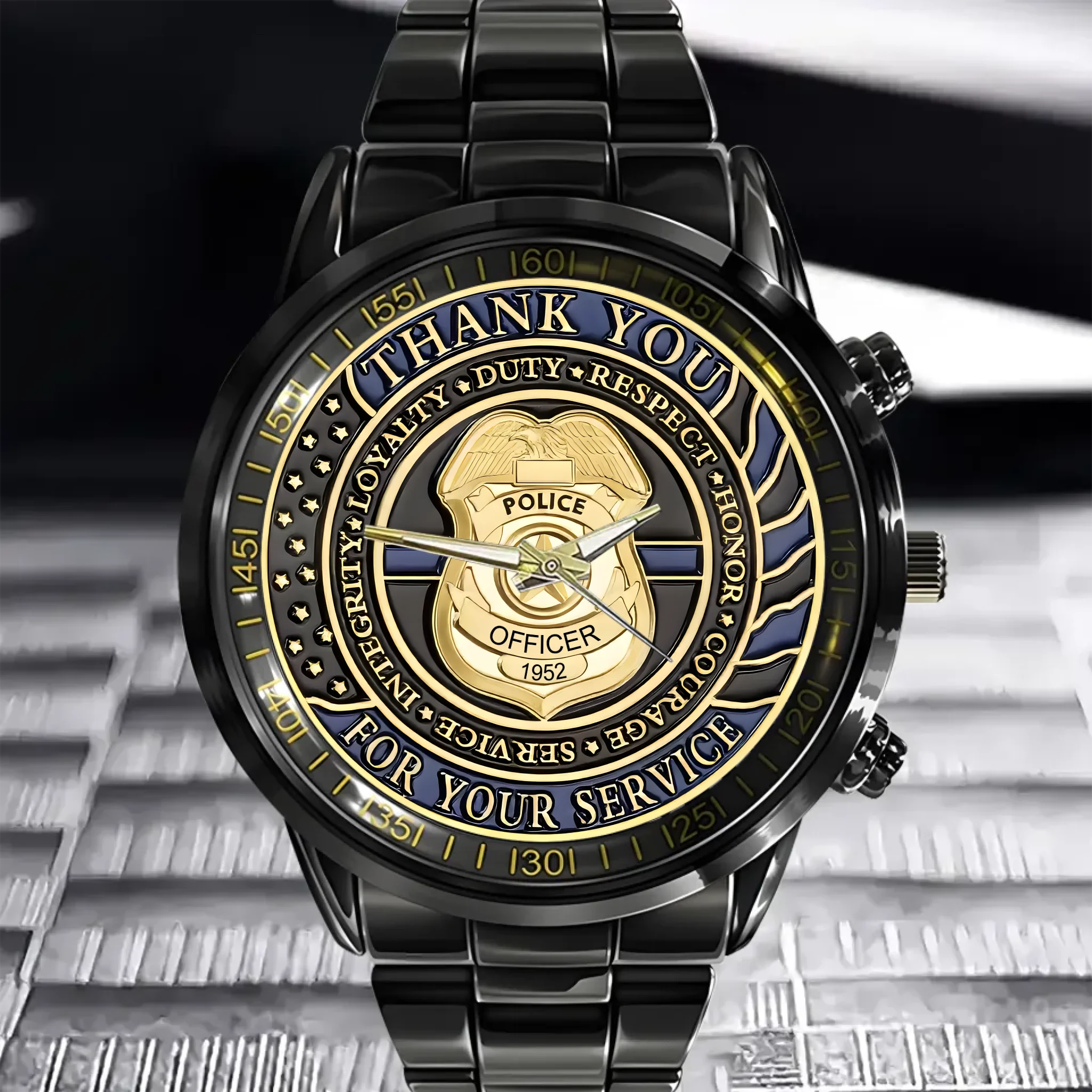 Thank You For Your Service Police Officer - Personalized Watch