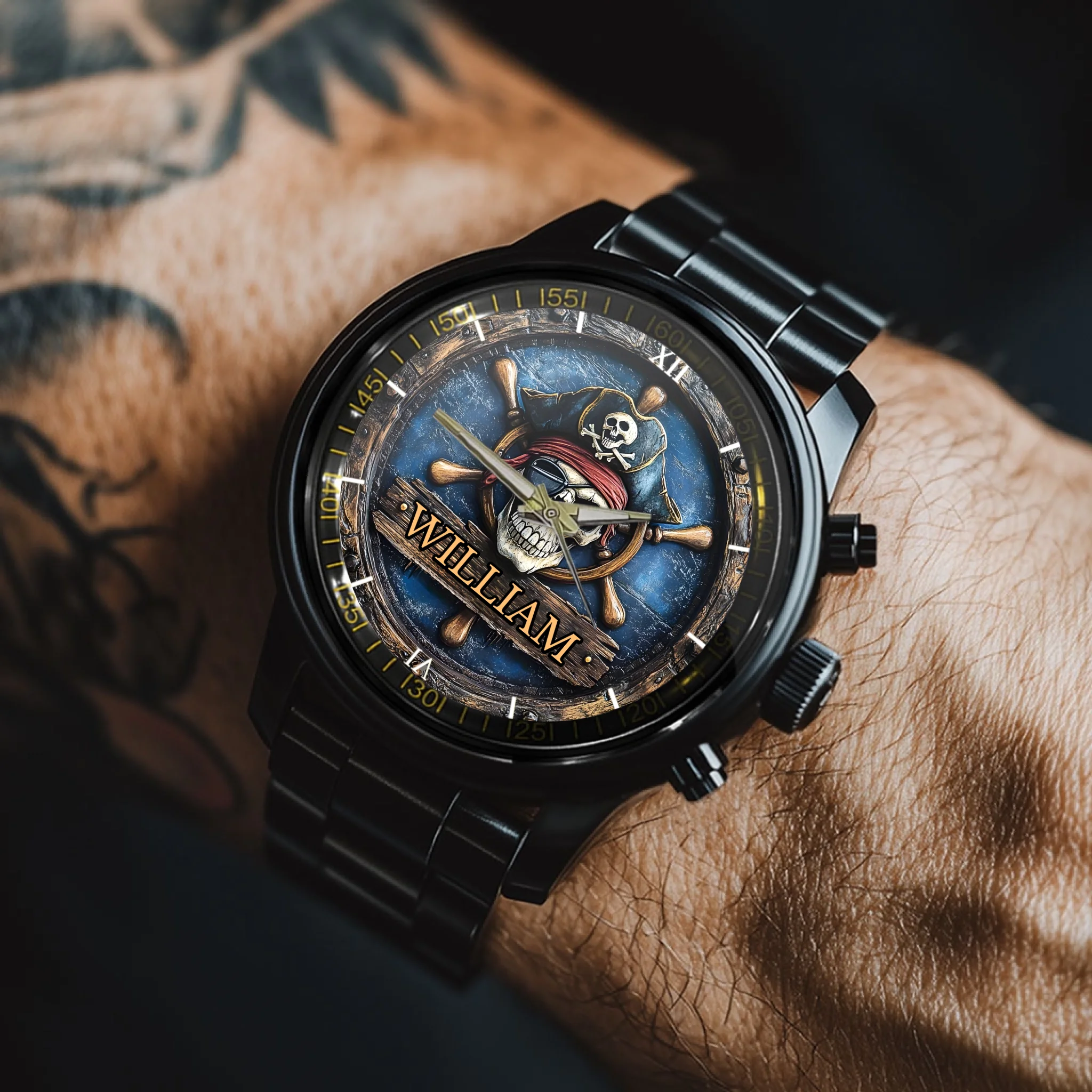 Pirate Captain - Personalized Name Watch