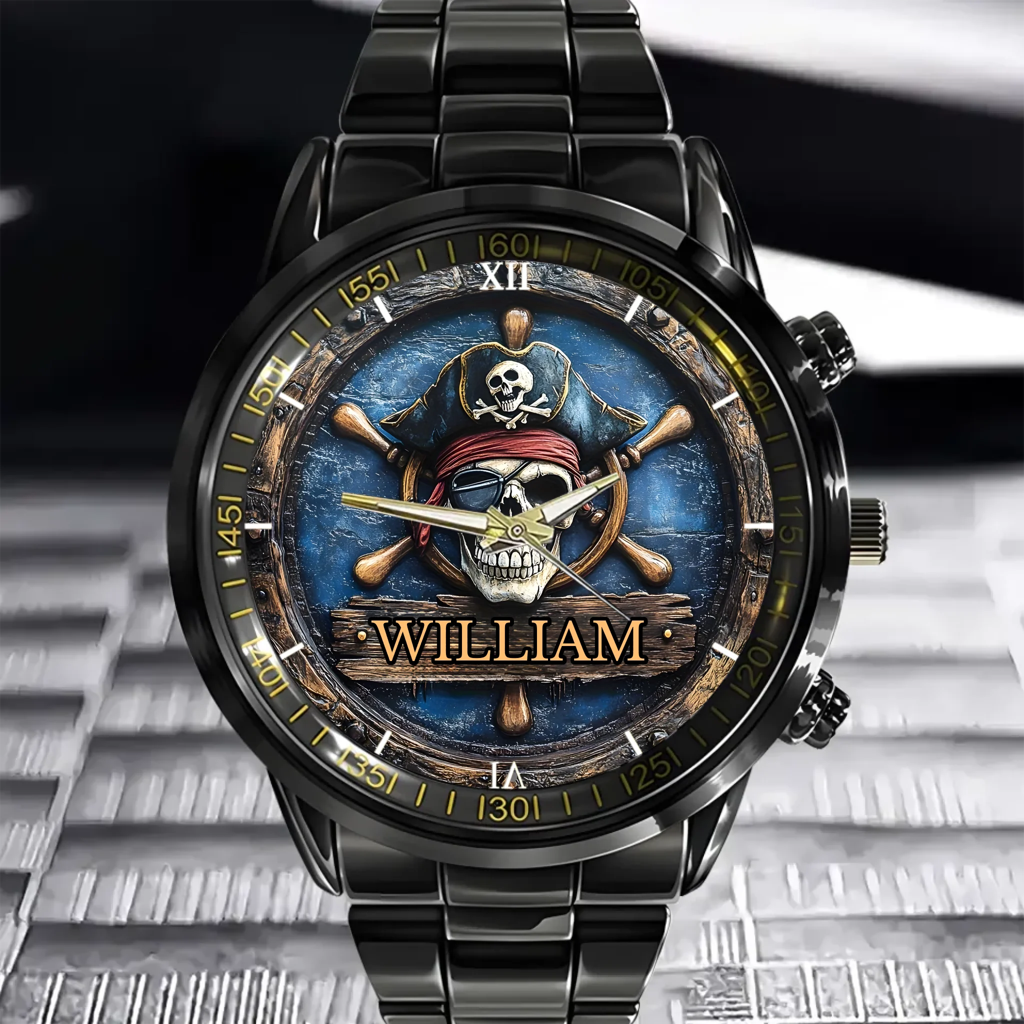 Pirate Captain - Personalized Name Watch