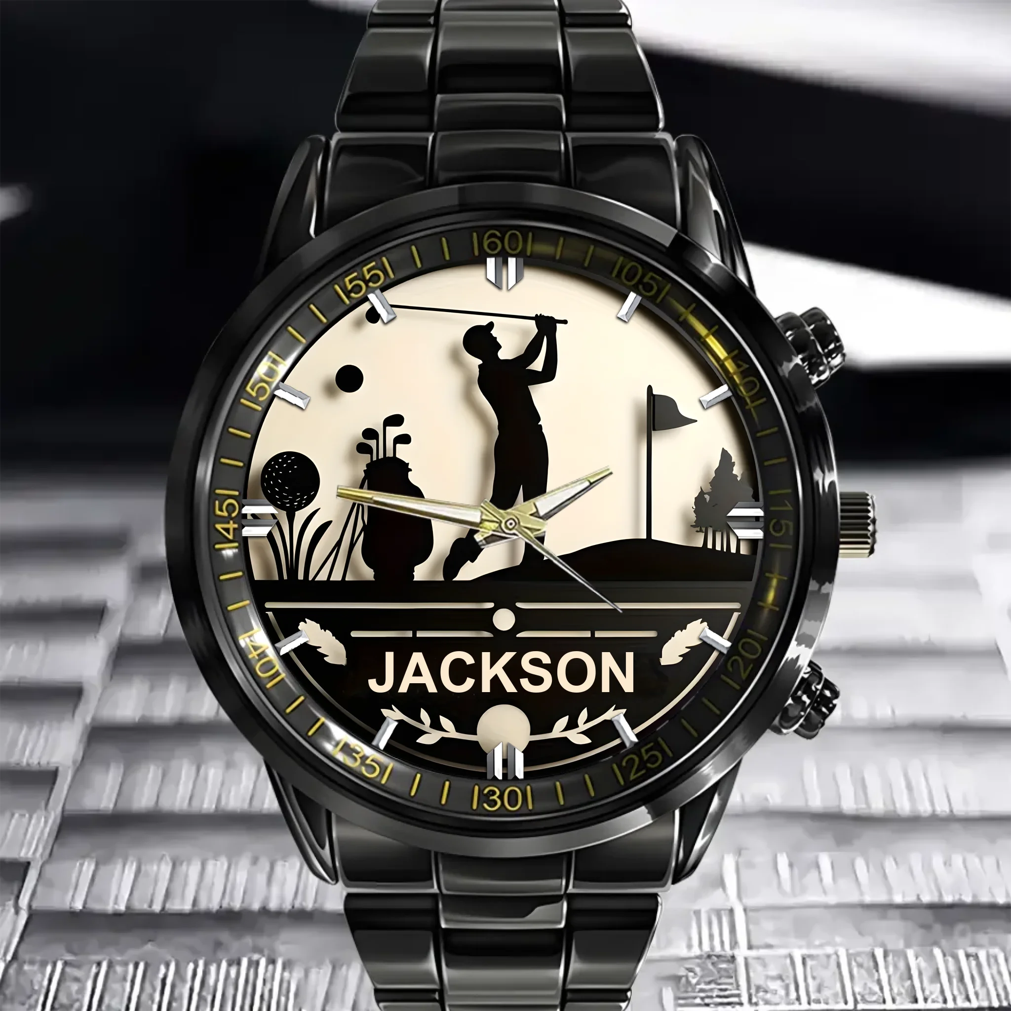 Golfer Themed Watch - Personalized Name