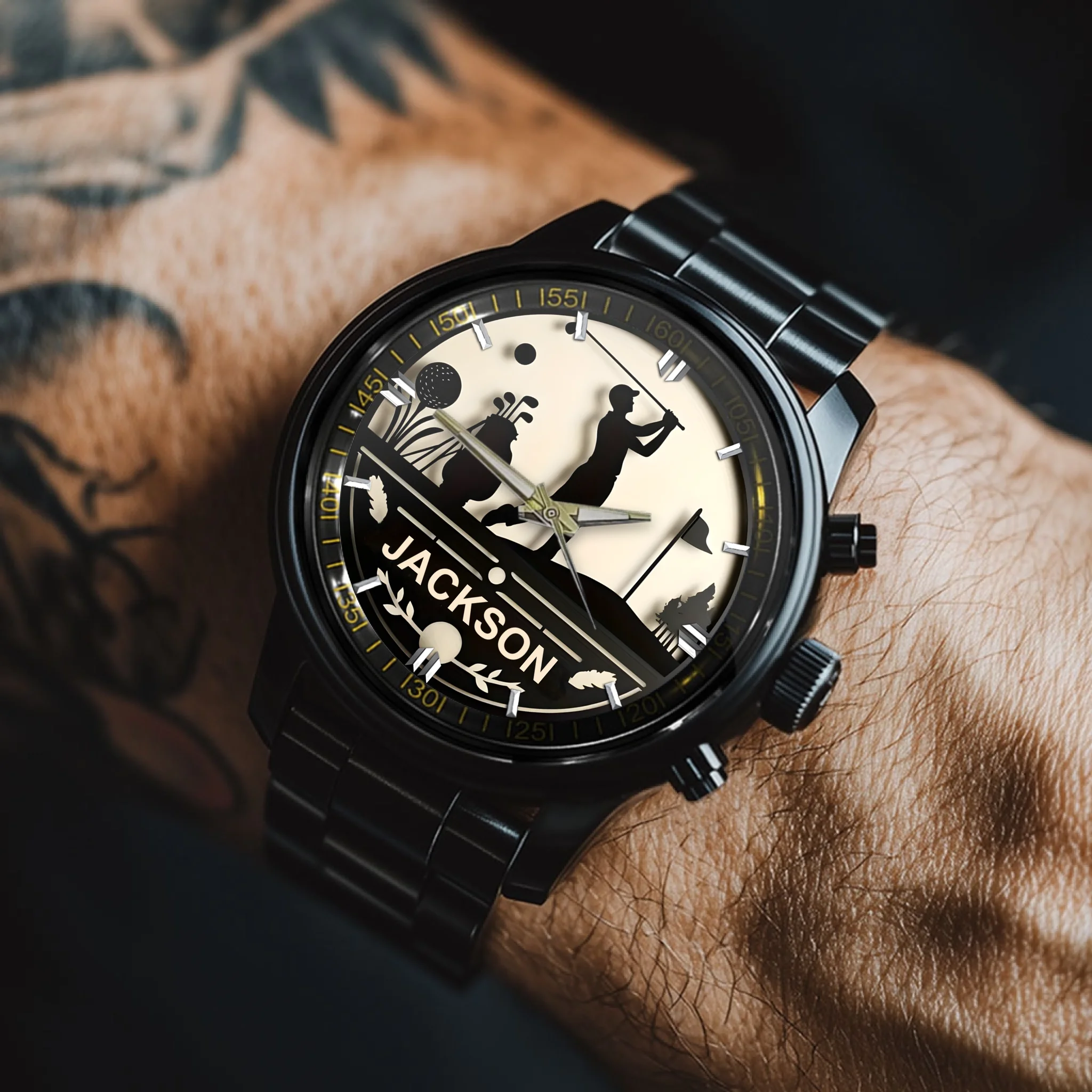 Golfer Themed Watch - Personalized Name