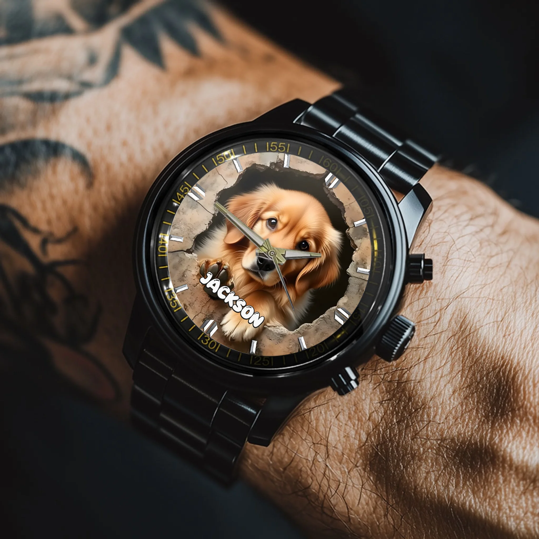 Custom Dog Watch | Personalized with Pet Name & Photo | Perfect Gift for Dog Lovers & Owners