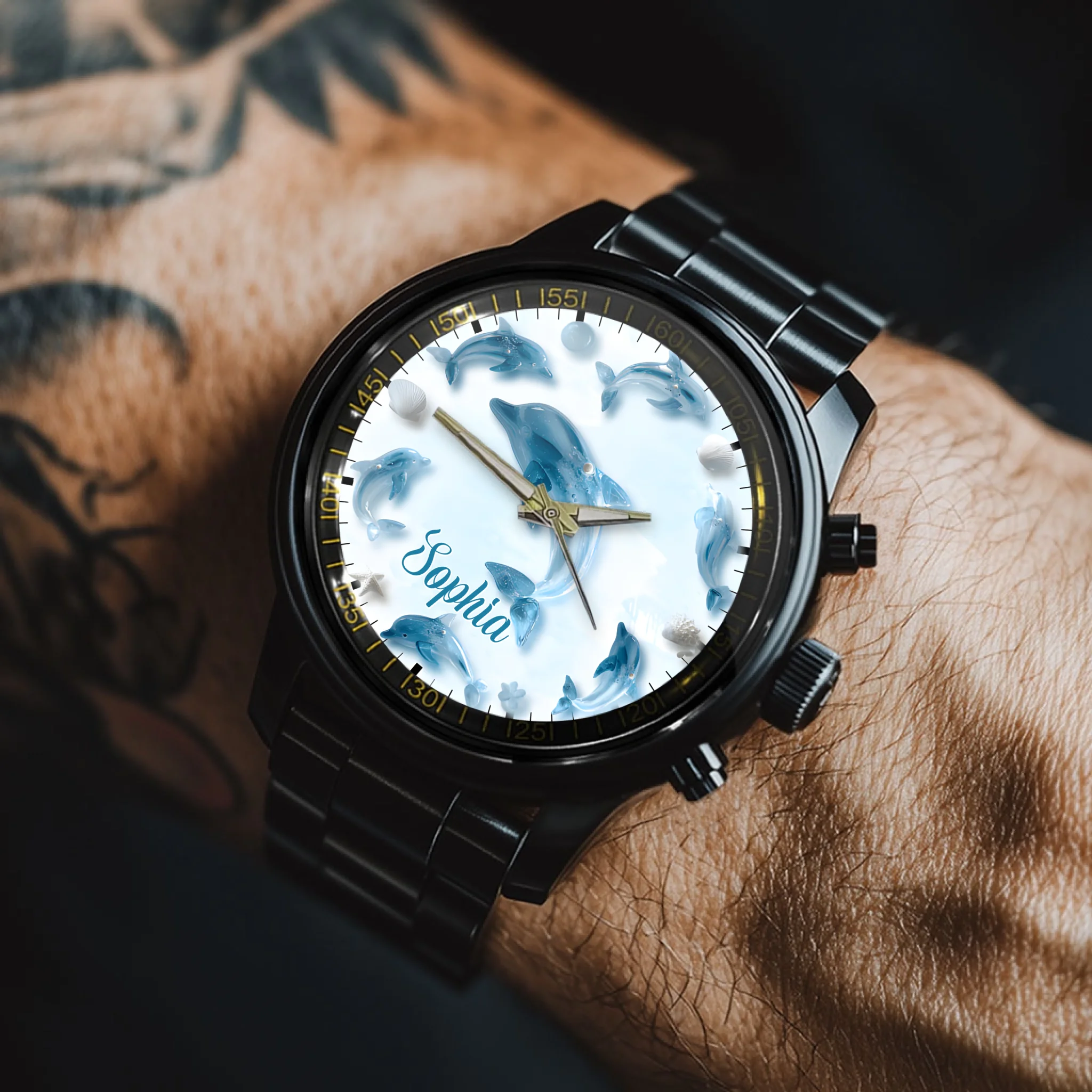 Glassy Animal Themed Custom Watch - Personalized Name