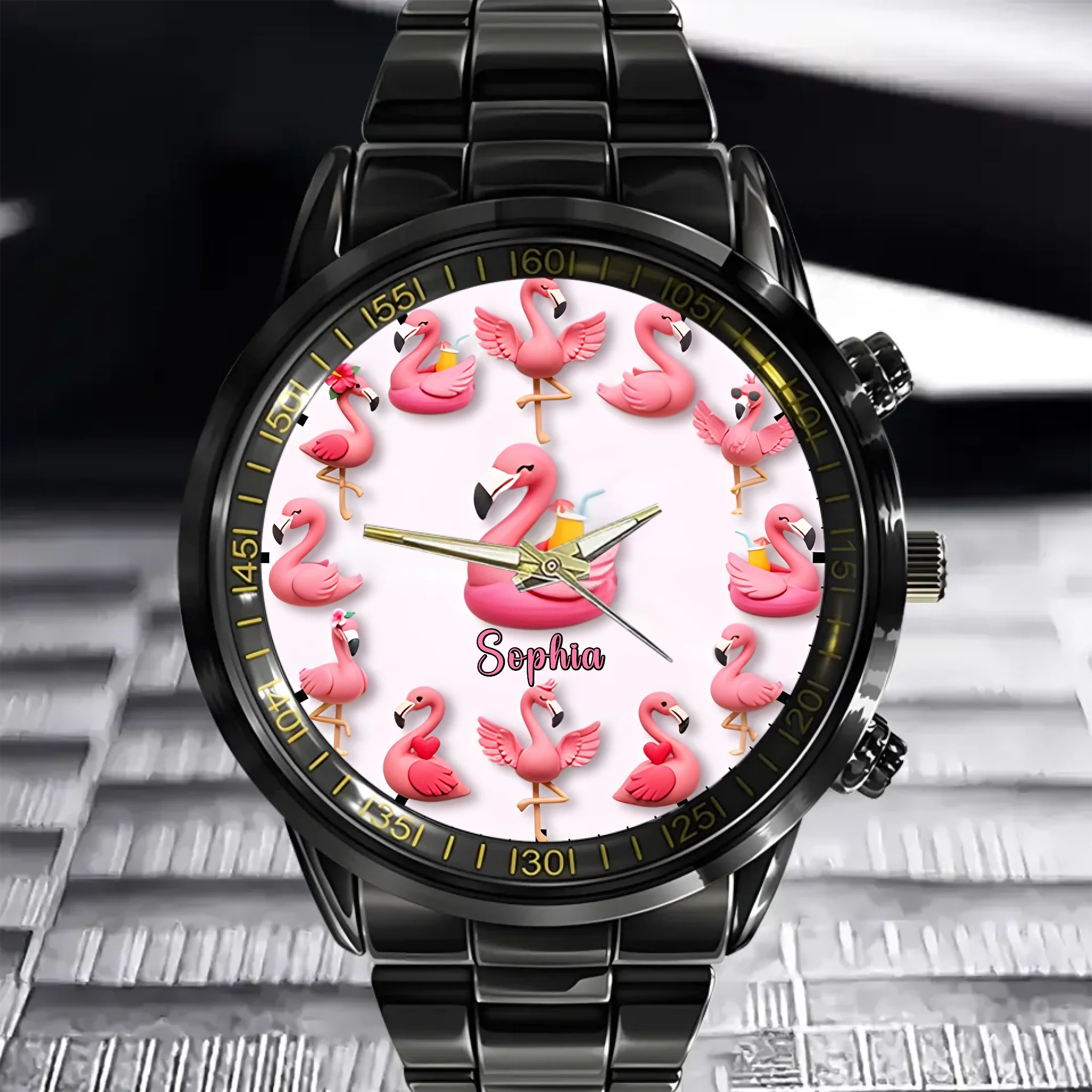 Love Flamingos - Personalized Flamingo Watch