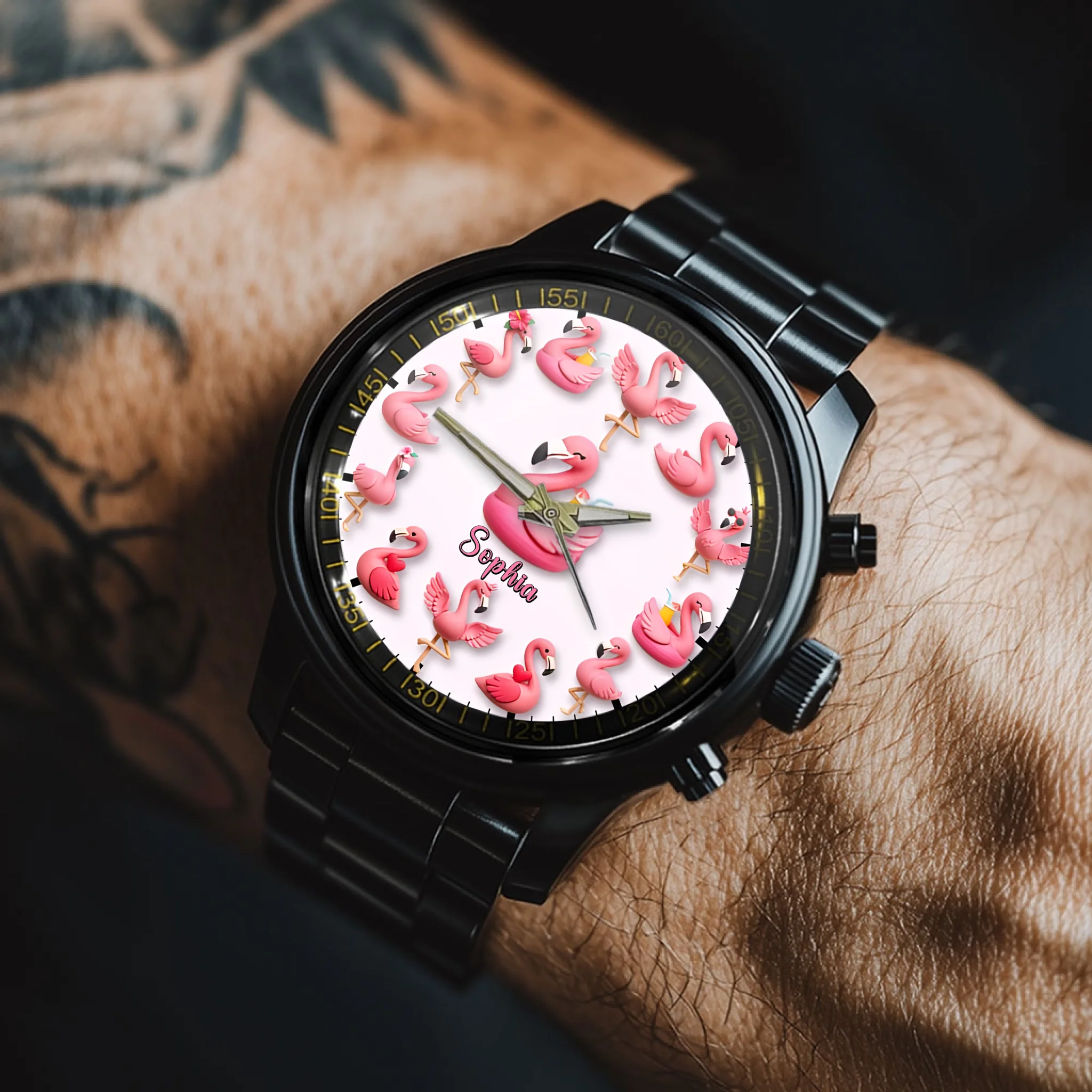 Love Flamingos - Personalized Flamingo Watch