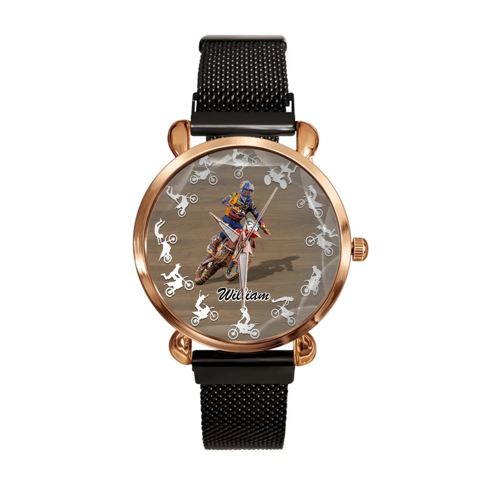 Customized Off-road Motorcycle Watch - Personalized Photo-themed Motorcycle Driver's Watch - A Gift For Friend,Motorcycle Lover