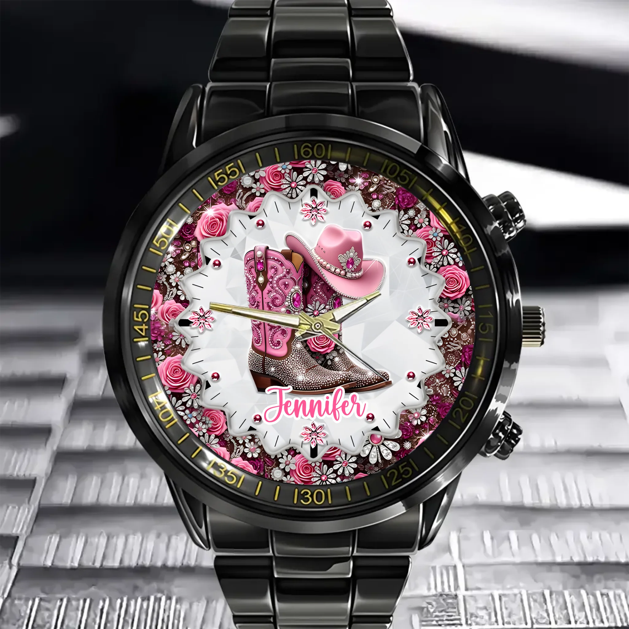 Cowgirl Boots - Personalized  Name Watch