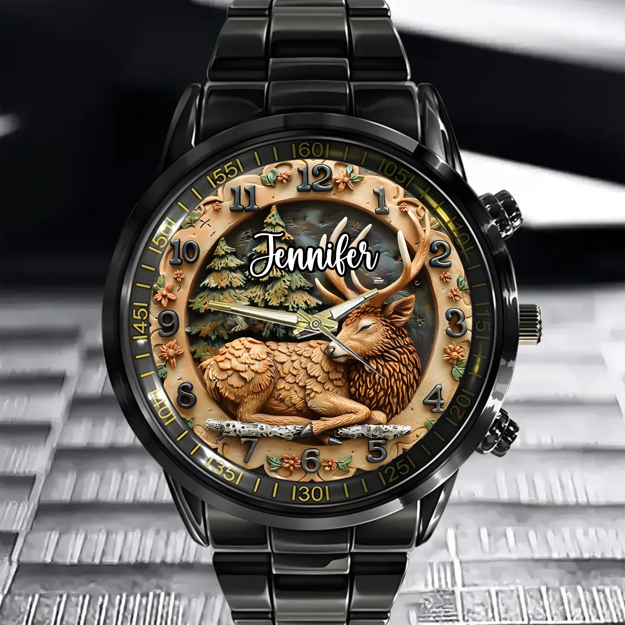 🦌Rural Deer Natural Style Watch - Personalized  Name Watch