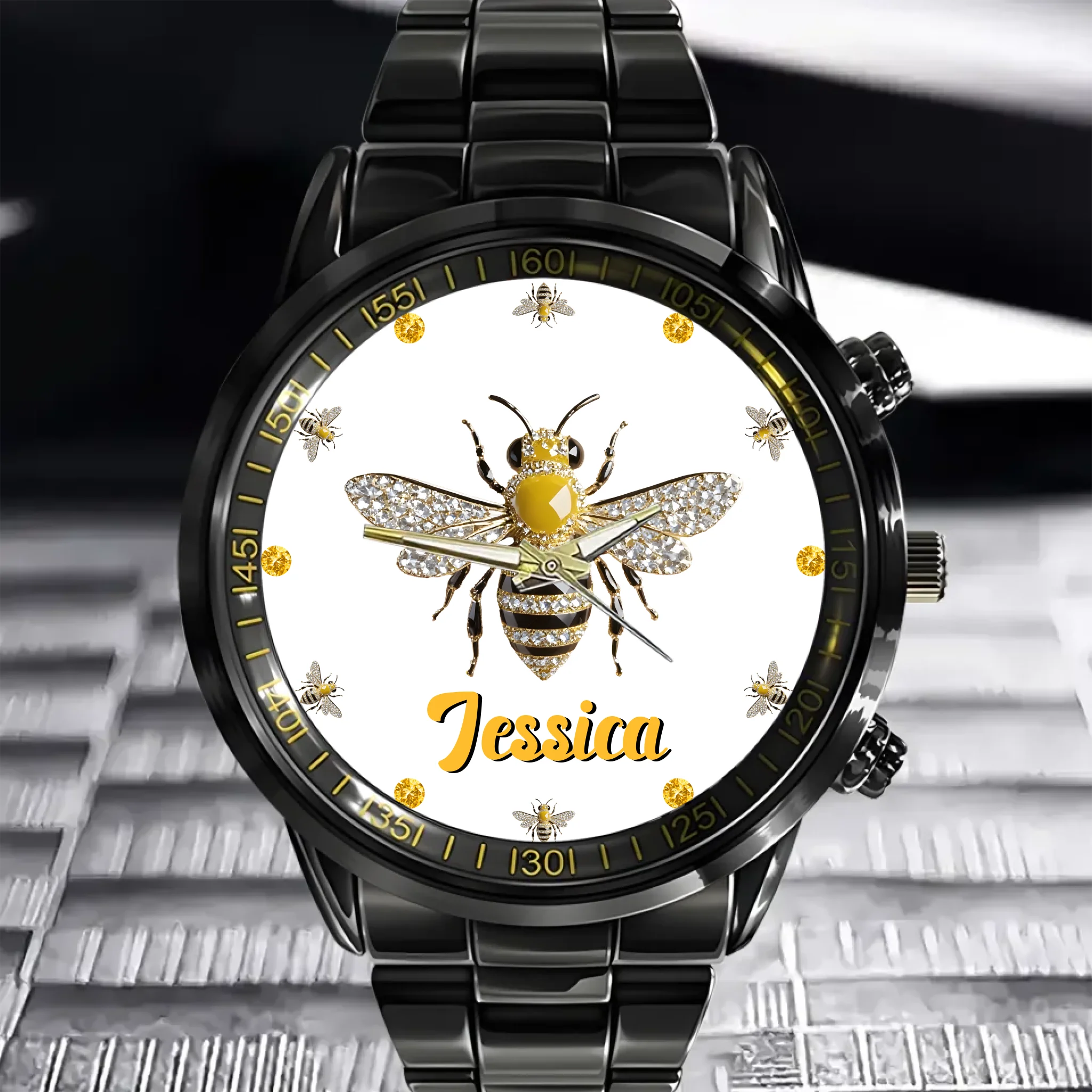 🐝Diamond Bee Customized Watch - Personalized Name Watch