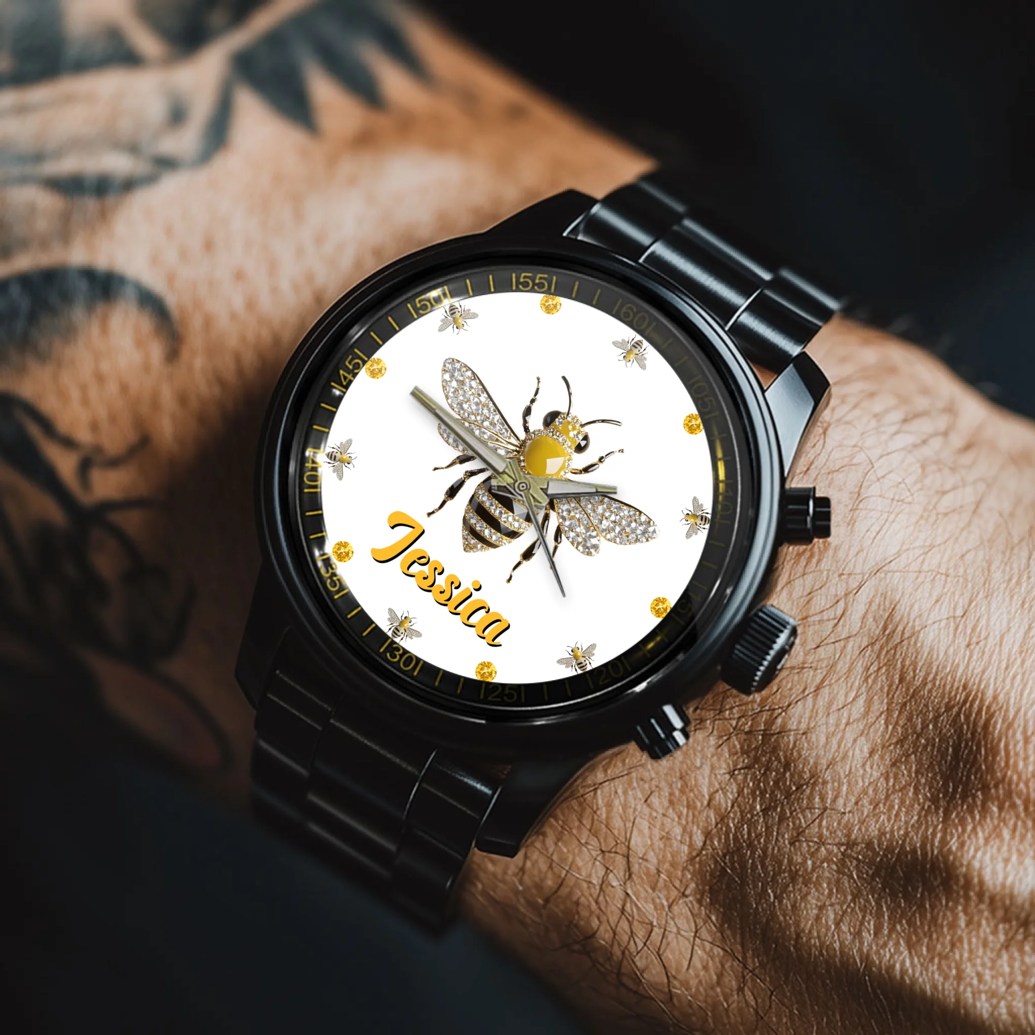 🐝Diamond Bee Customized Watch - Personalized Name Watch
