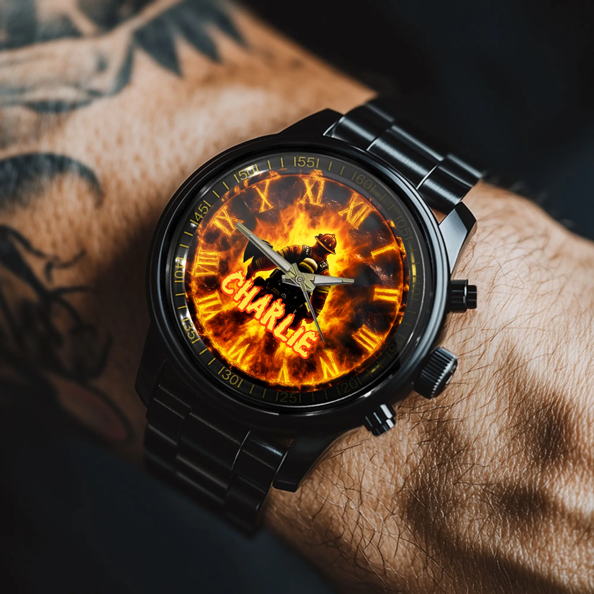 Proud Firefighter - Personalized Name Watch - Special Gifts