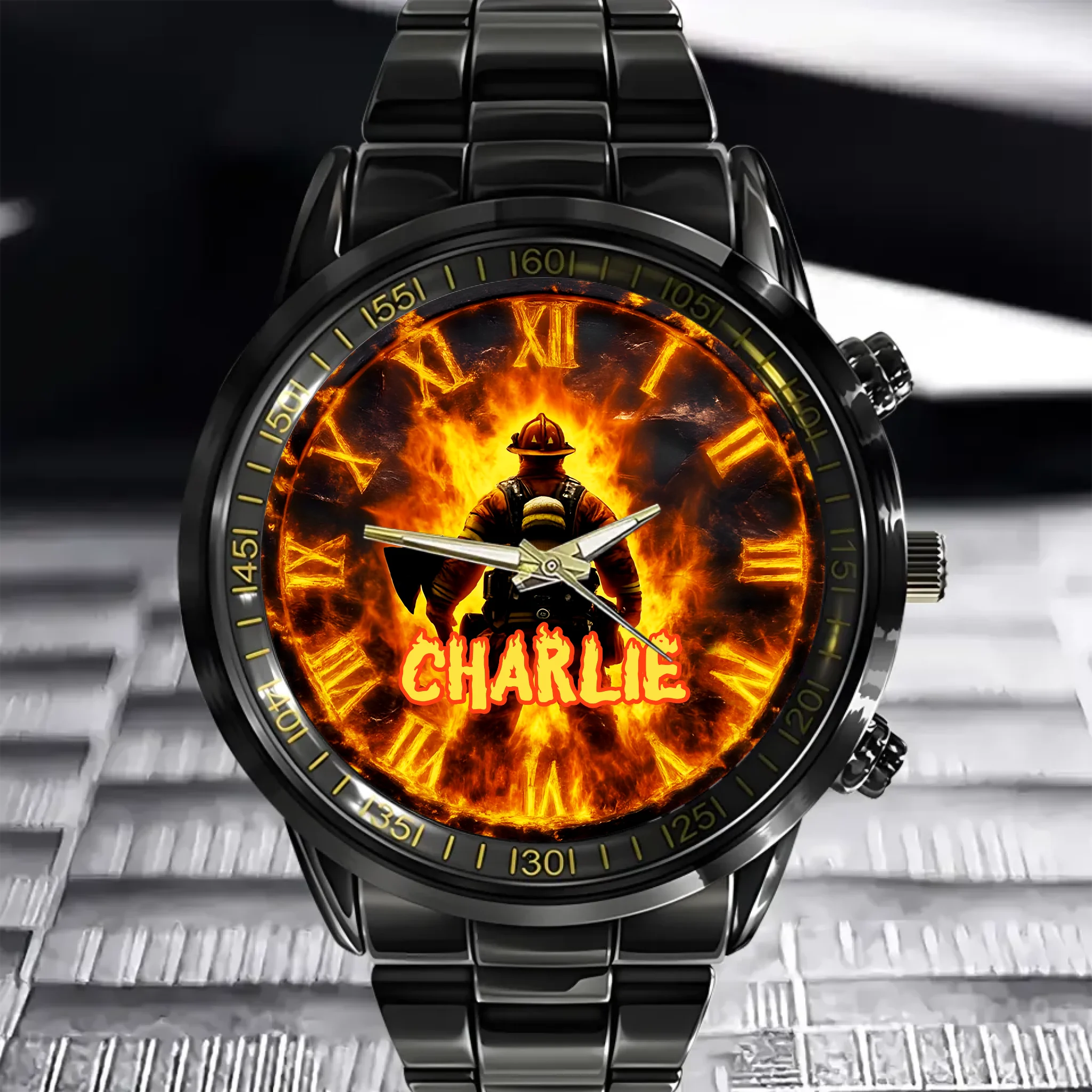 Proud Firefighter - Personalized Name Watch - Special Gifts