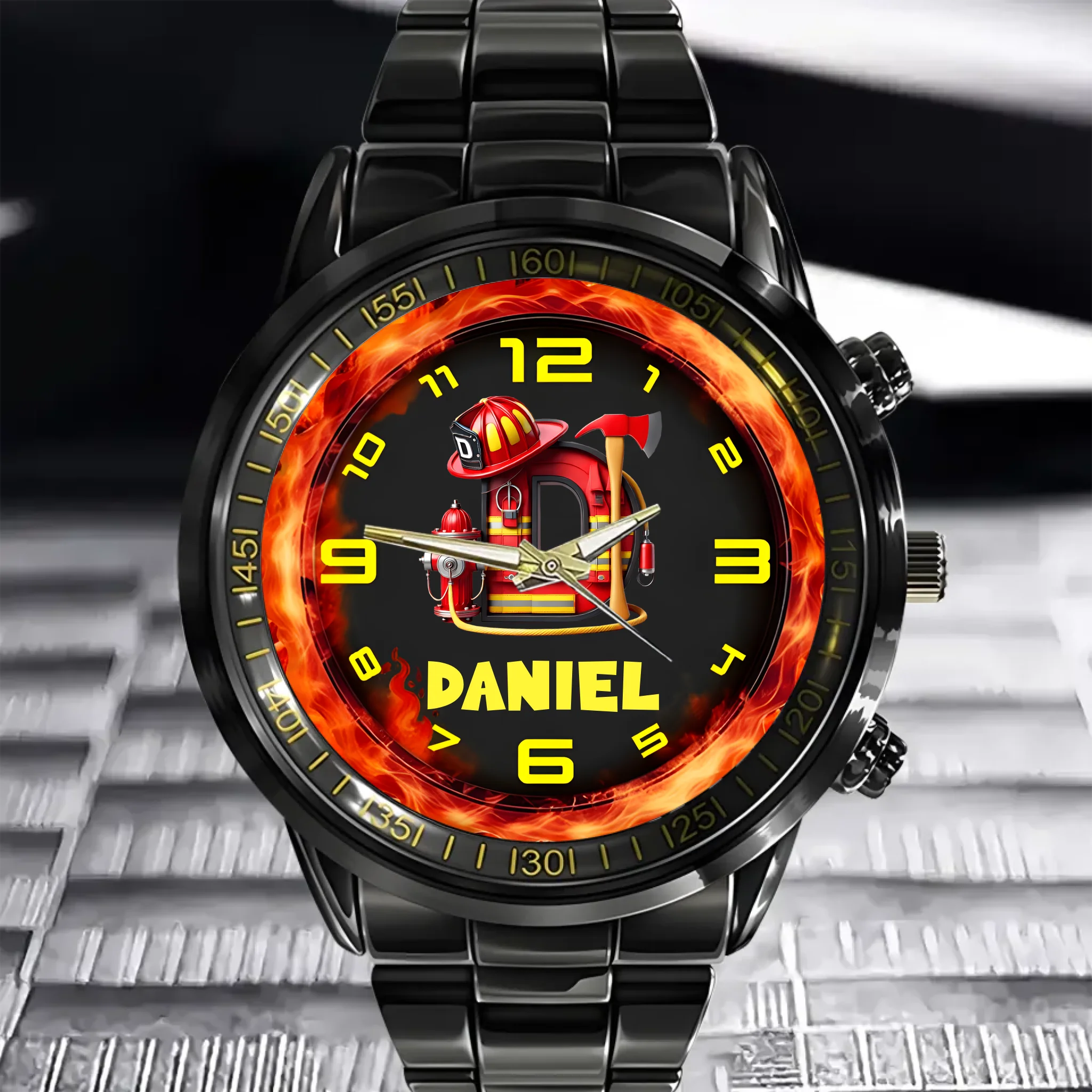 Being A Firefighter - Personalized Initials and Name Watch