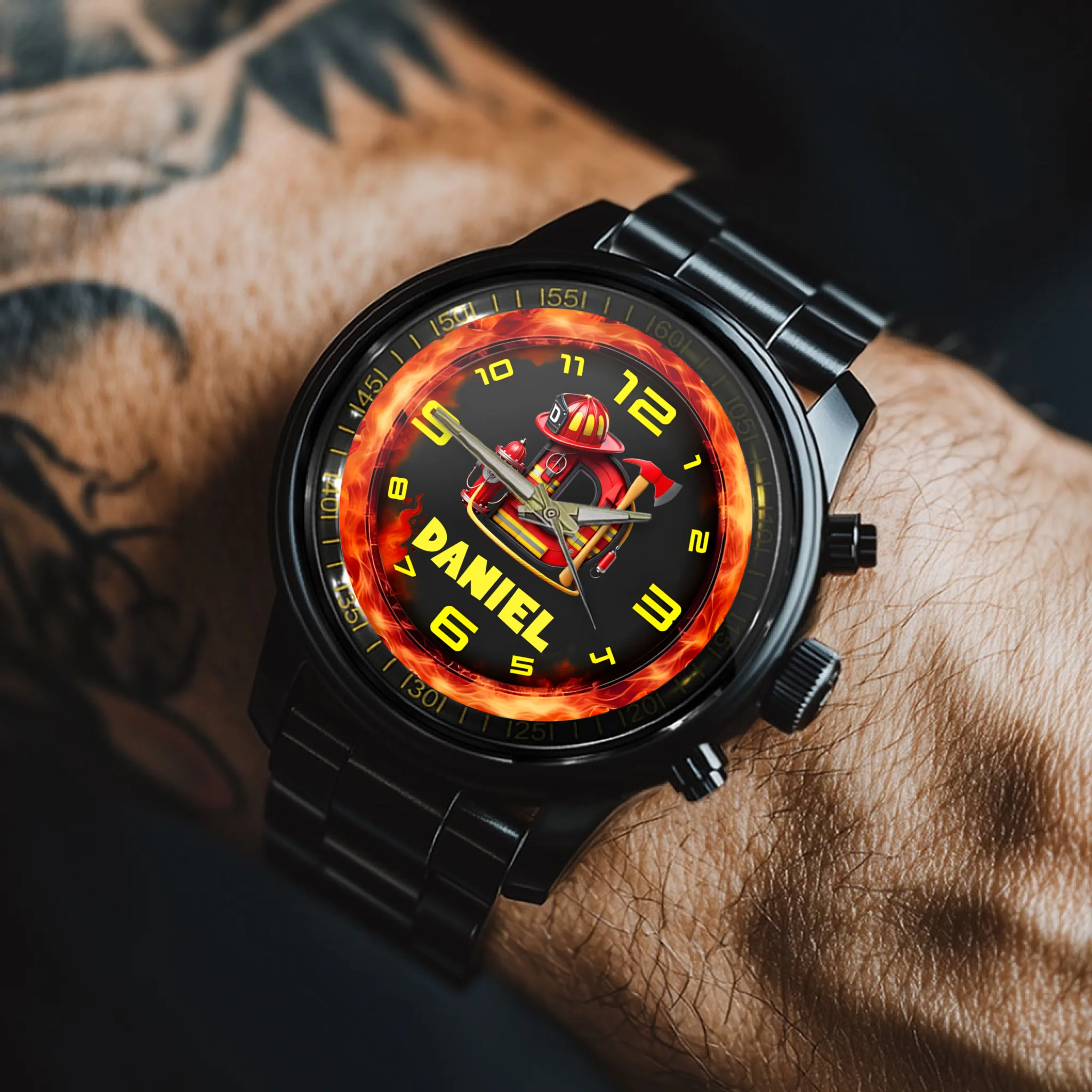 Being A Firefighter - Personalized Initials and Name Watch