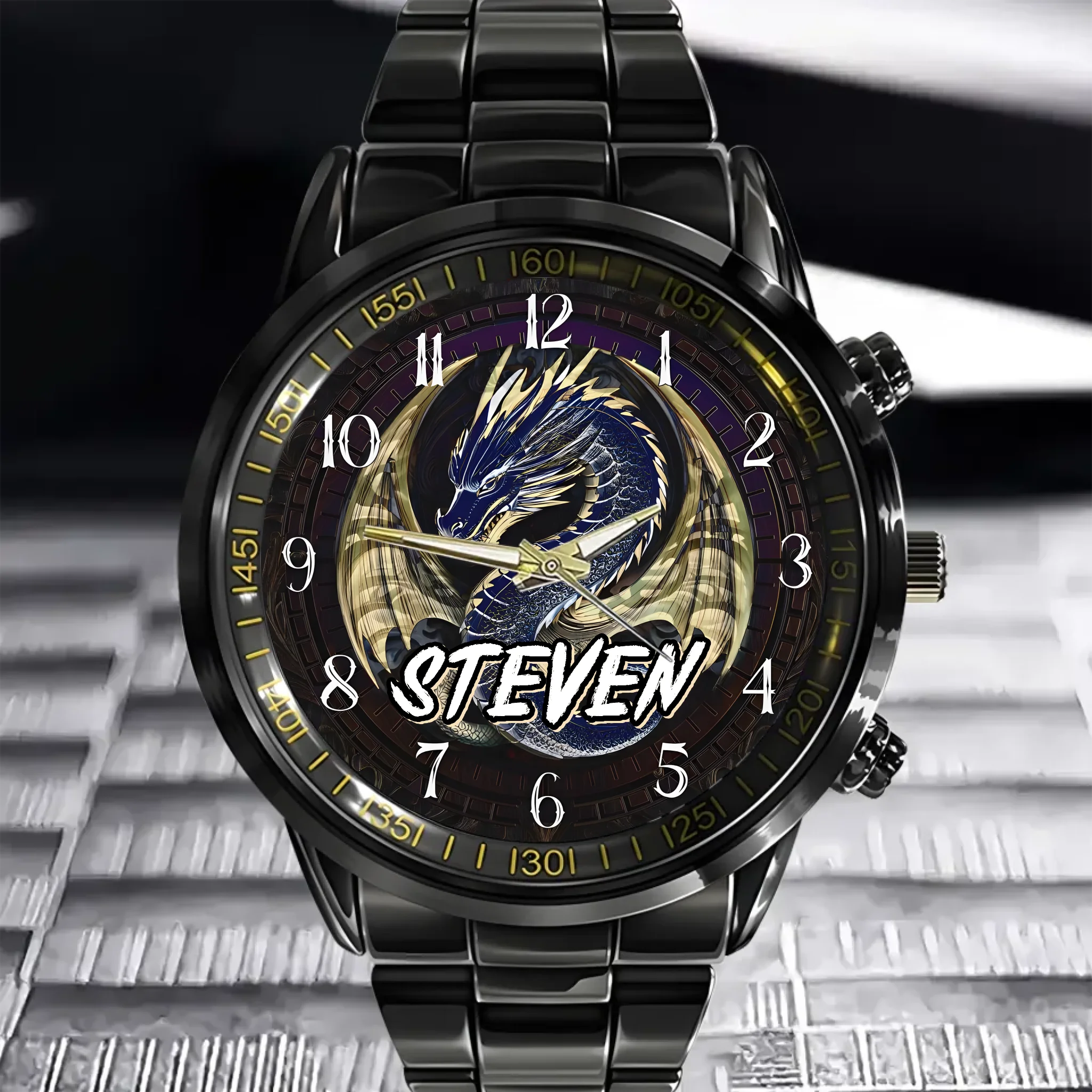 Western Fantasy Dragons - Personalized Name Watch