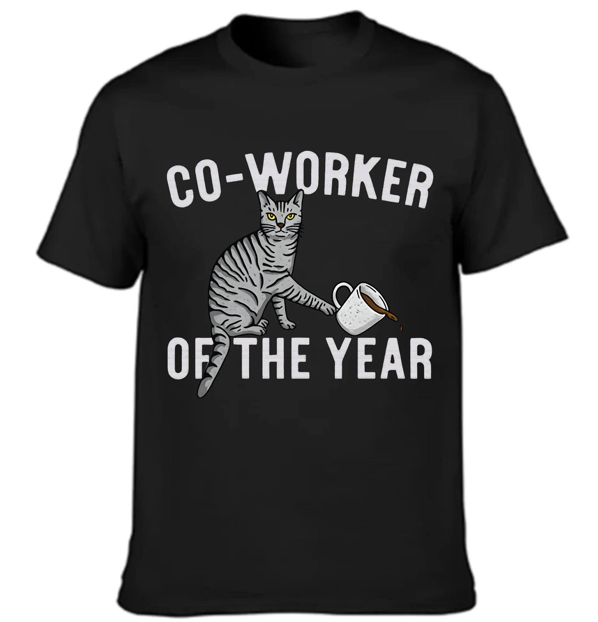 "Co-Worker Of The Year" Daily Life Of Having A Cat - Cat Pattern Unisex Clothes