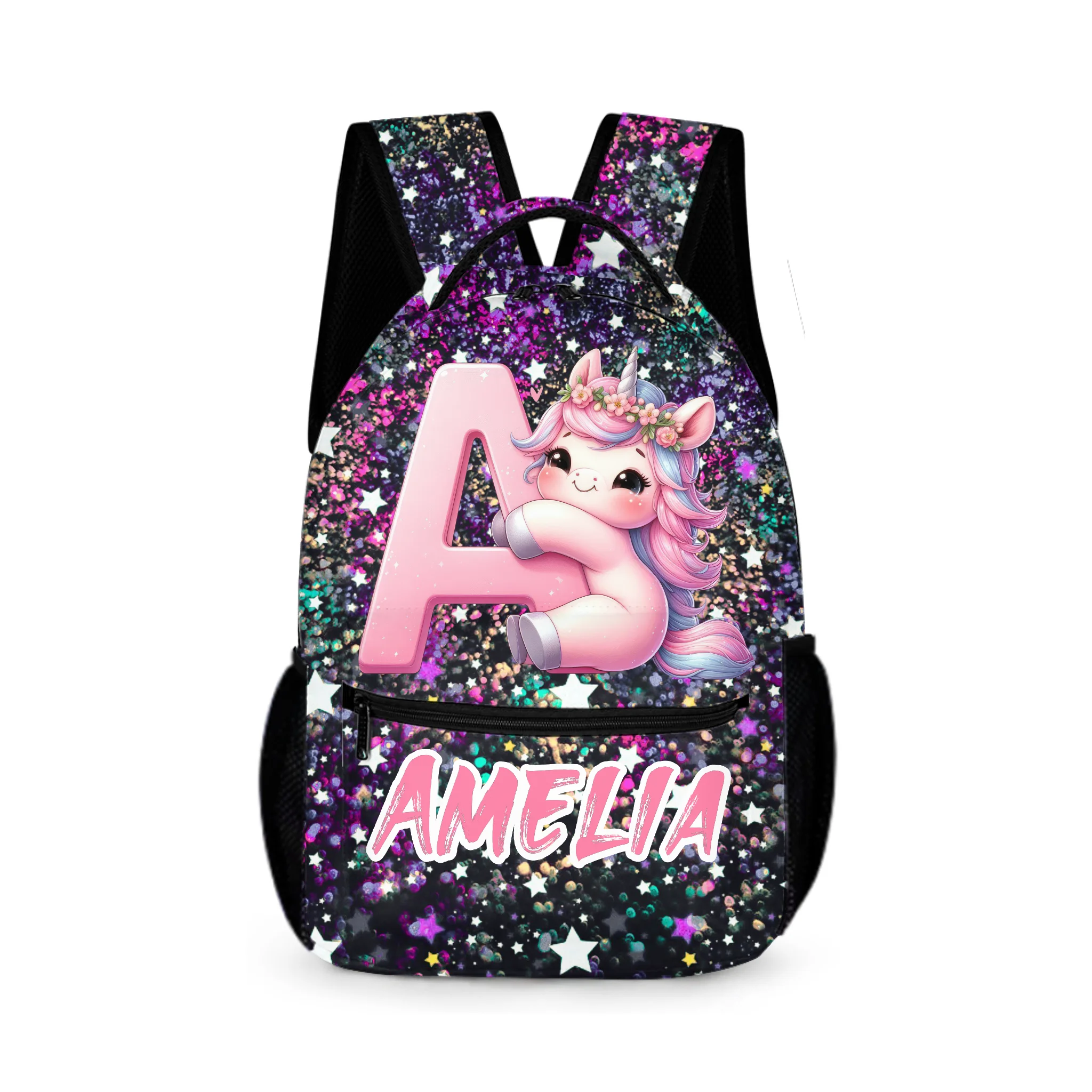 Initials Customized Cute Unicorn Backpack - School Season Gift for Girls Birthday Gift copy