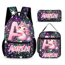 Initials Customized Cute Unicorn Backpack - School Season Gift for Girls Birthday Gift copy
