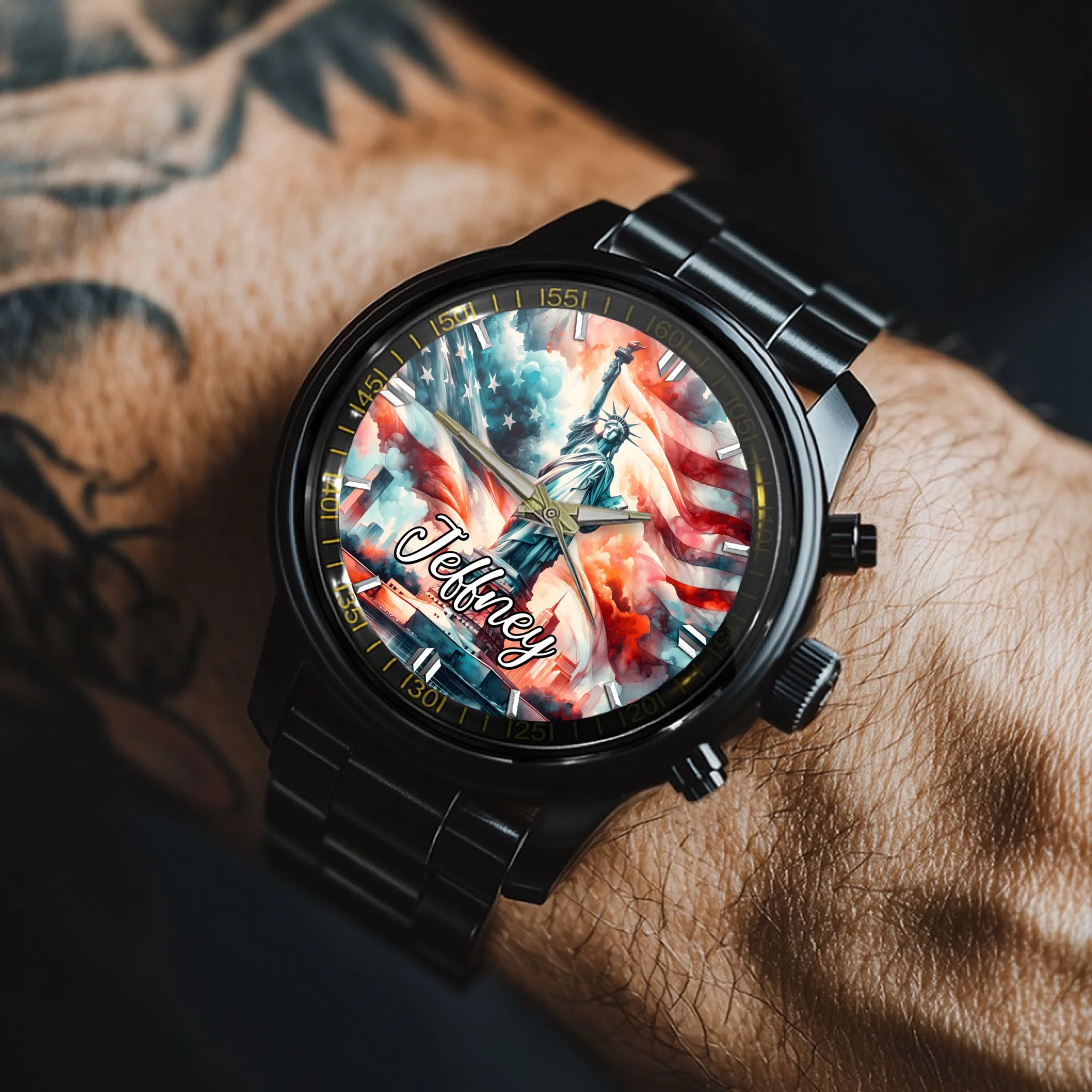 Sacred Statue of Liberty Customized Watches - Personalized Name Watch
