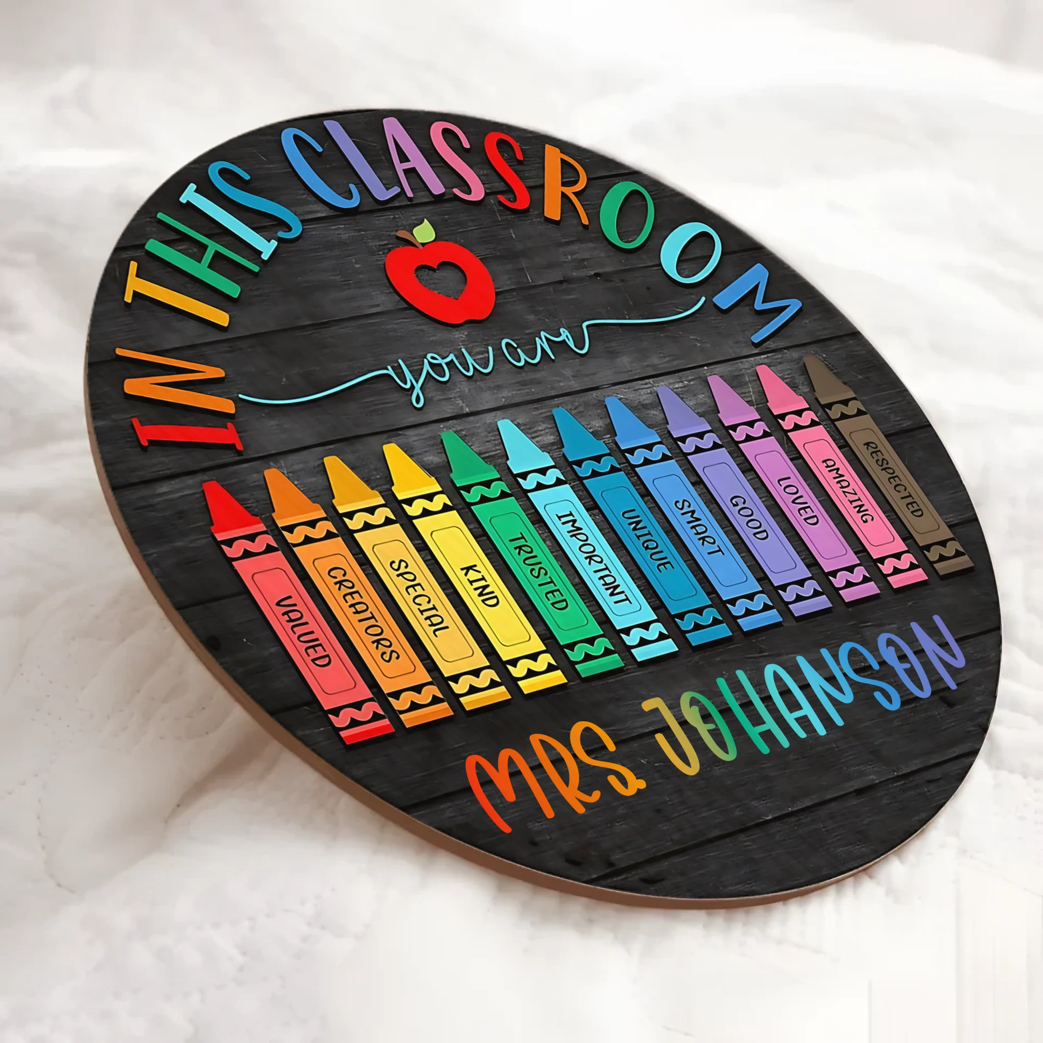 In This Classroom Customized Door Plate- Personalized Name Wooden Sign