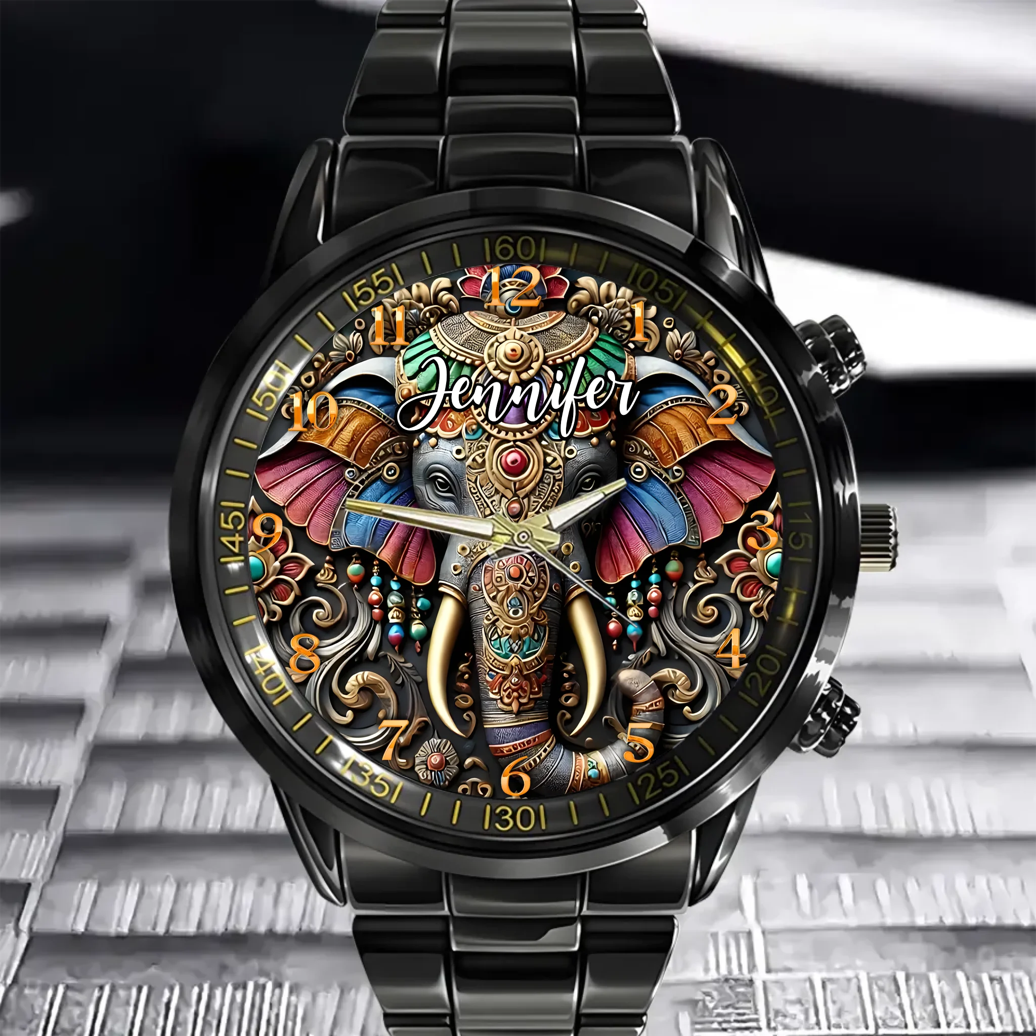 Customized Elephant Watch - Personalized Name
