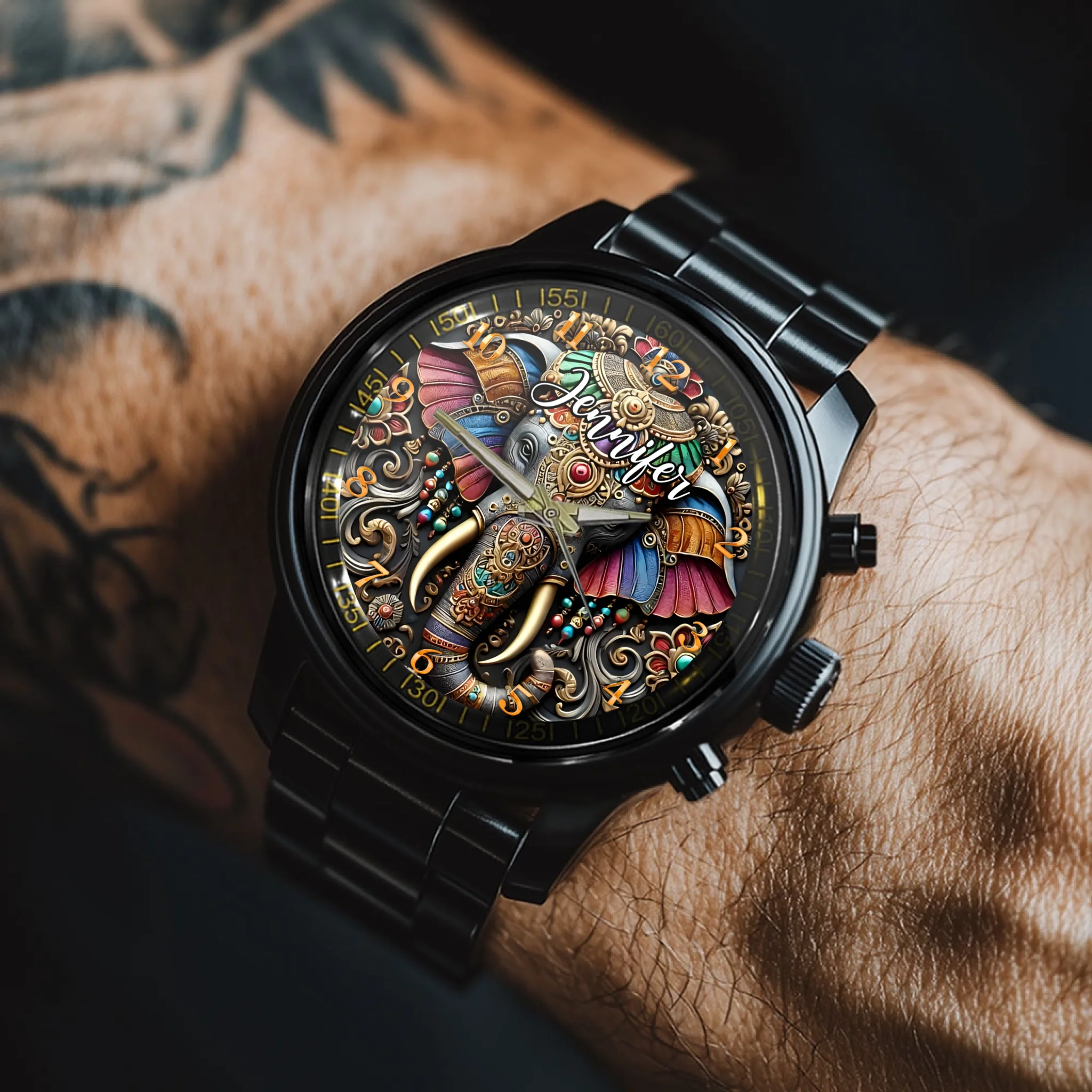 Customized Elephant Watch - Personalized Name