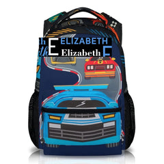 Children's Name Customized Racing Backpacks - Start of School Gift for Kids Who Love Racing!