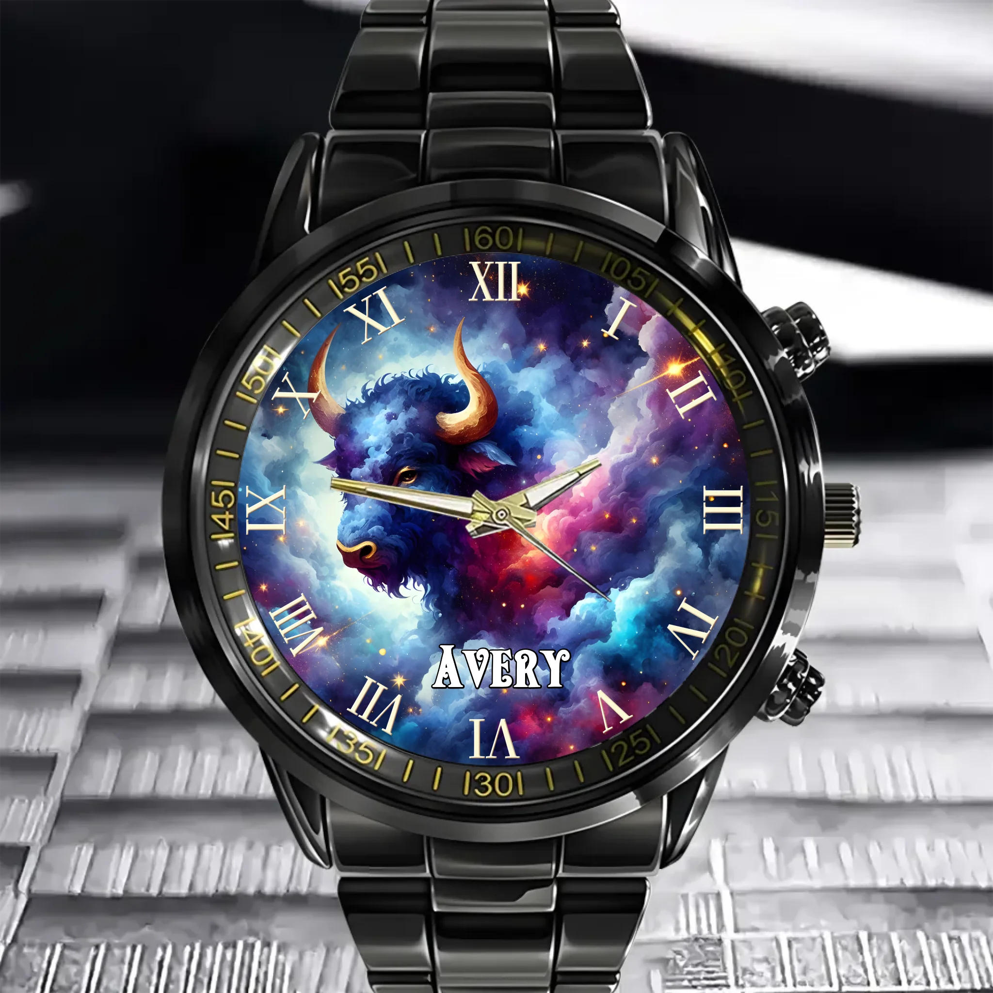 Taurus name custom watch - Personalized name custom watch - Taurus gift