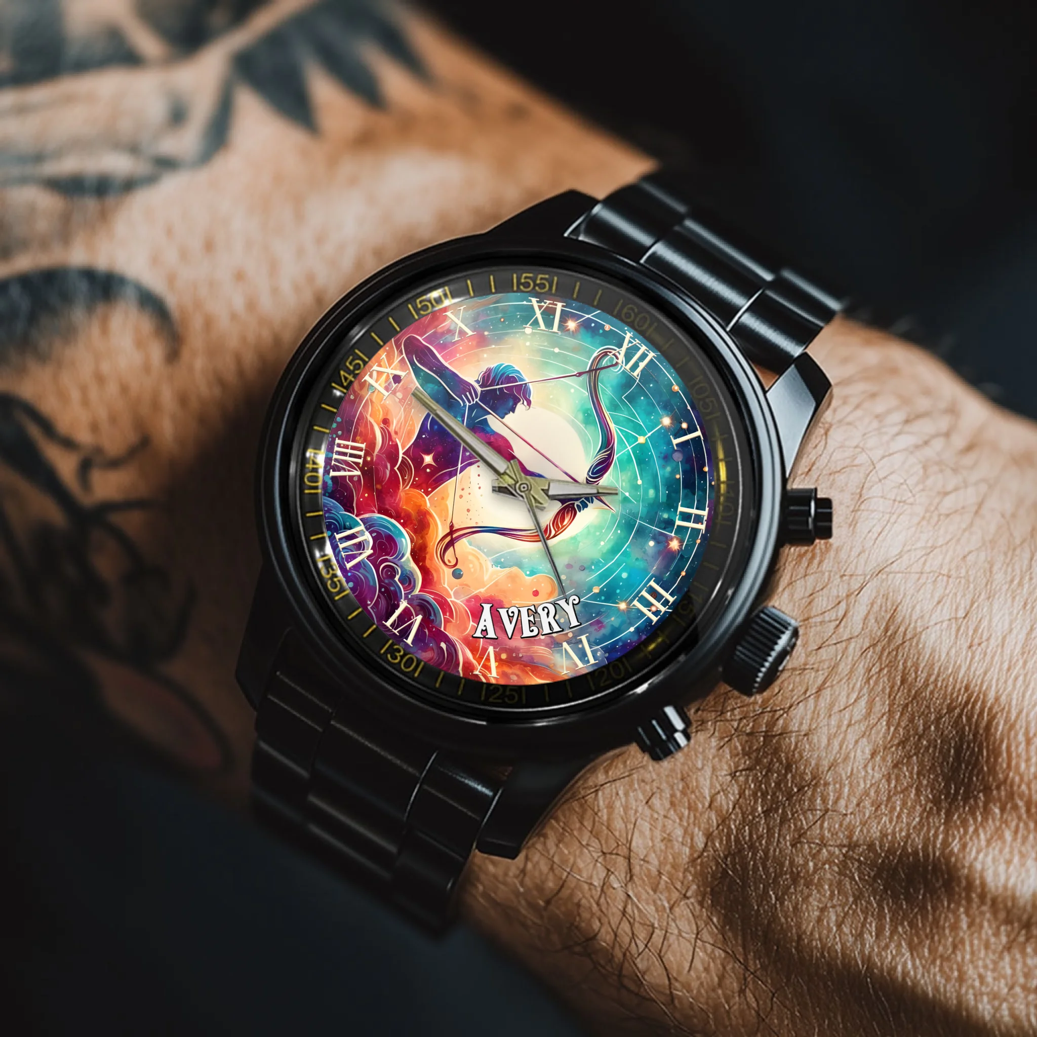 Sagittarius Name Custom Watch - Personalized Name Custom Watch - Sagittarius Gift