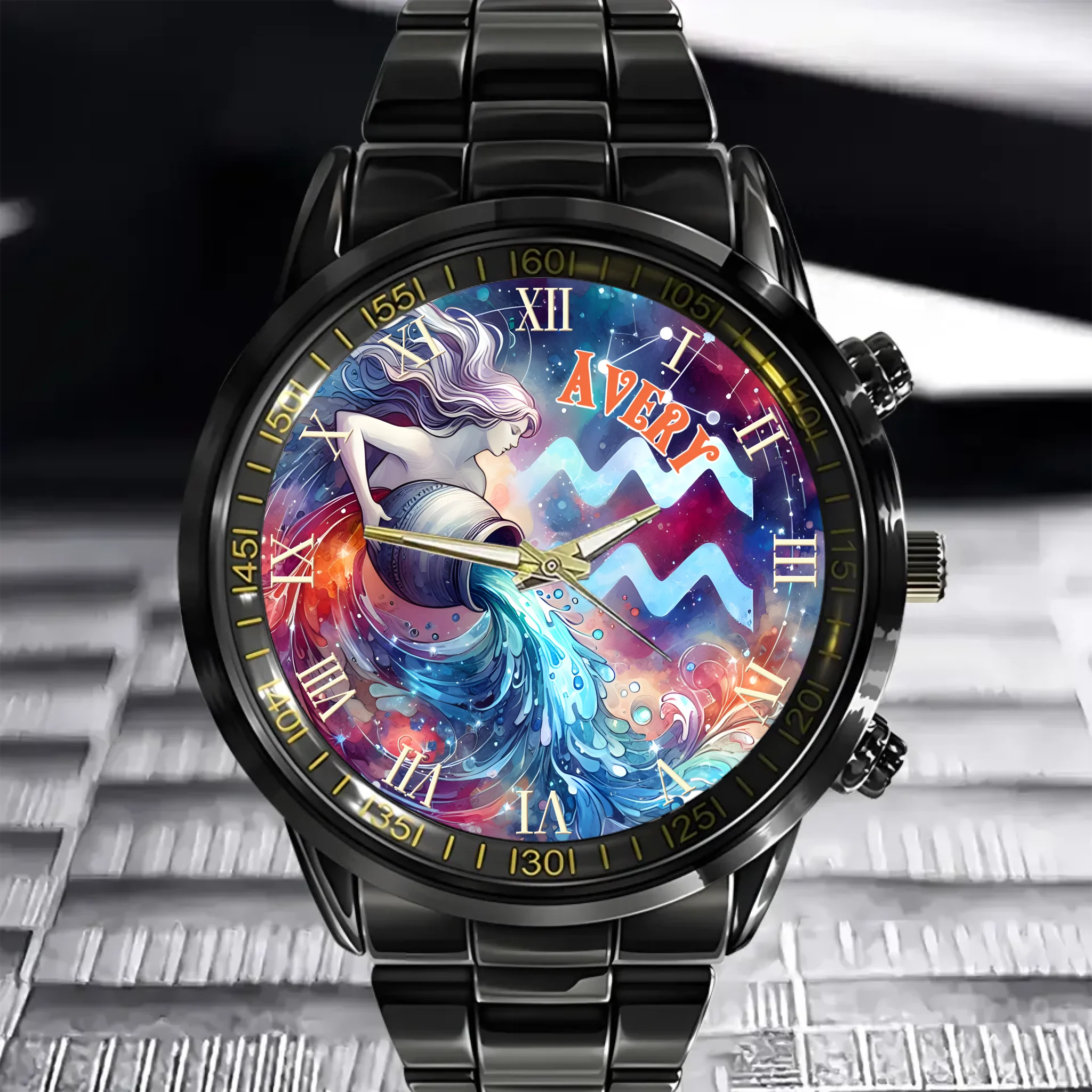 Aquarius Name Custom Watch - Personalized Name Custom Watch - Gift for Aquarius