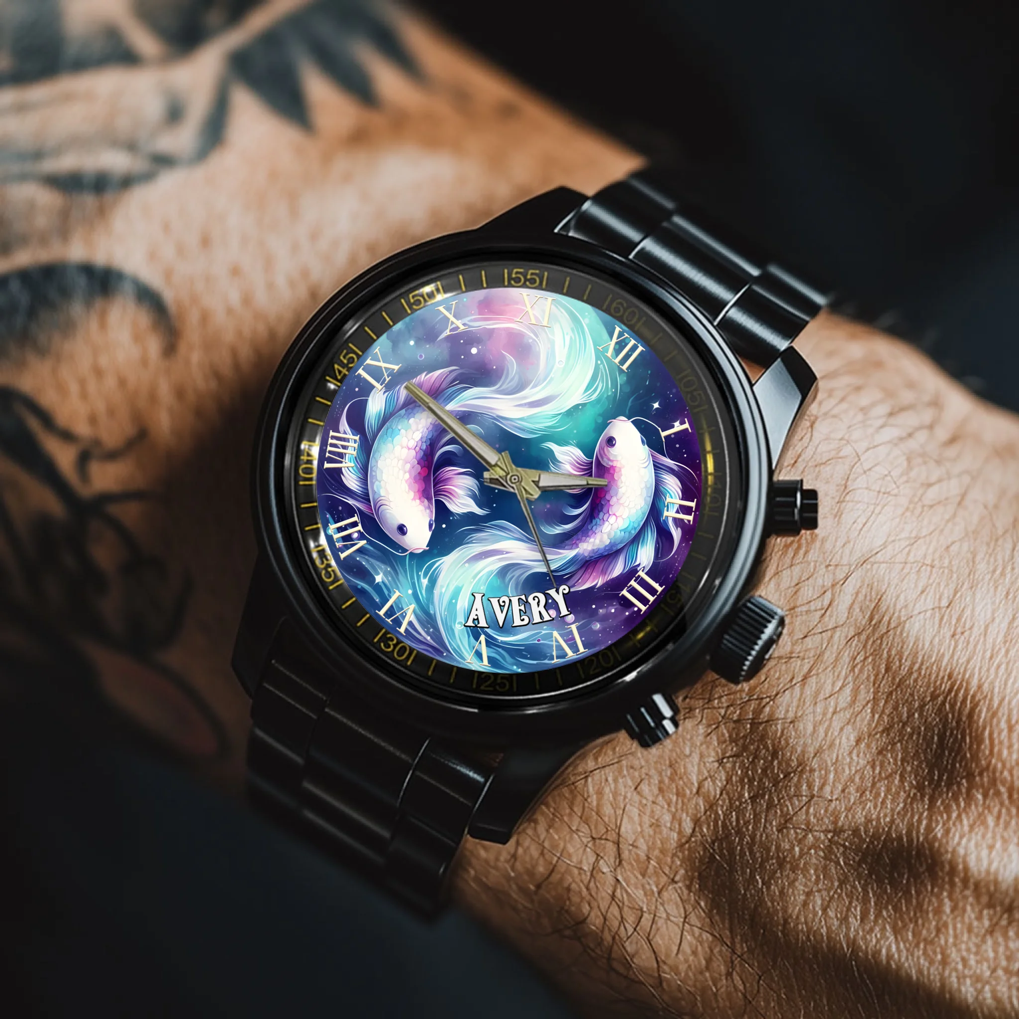 Pisces Name Custom Watch - Personalized Name Custom Watch - Gift for Pisces