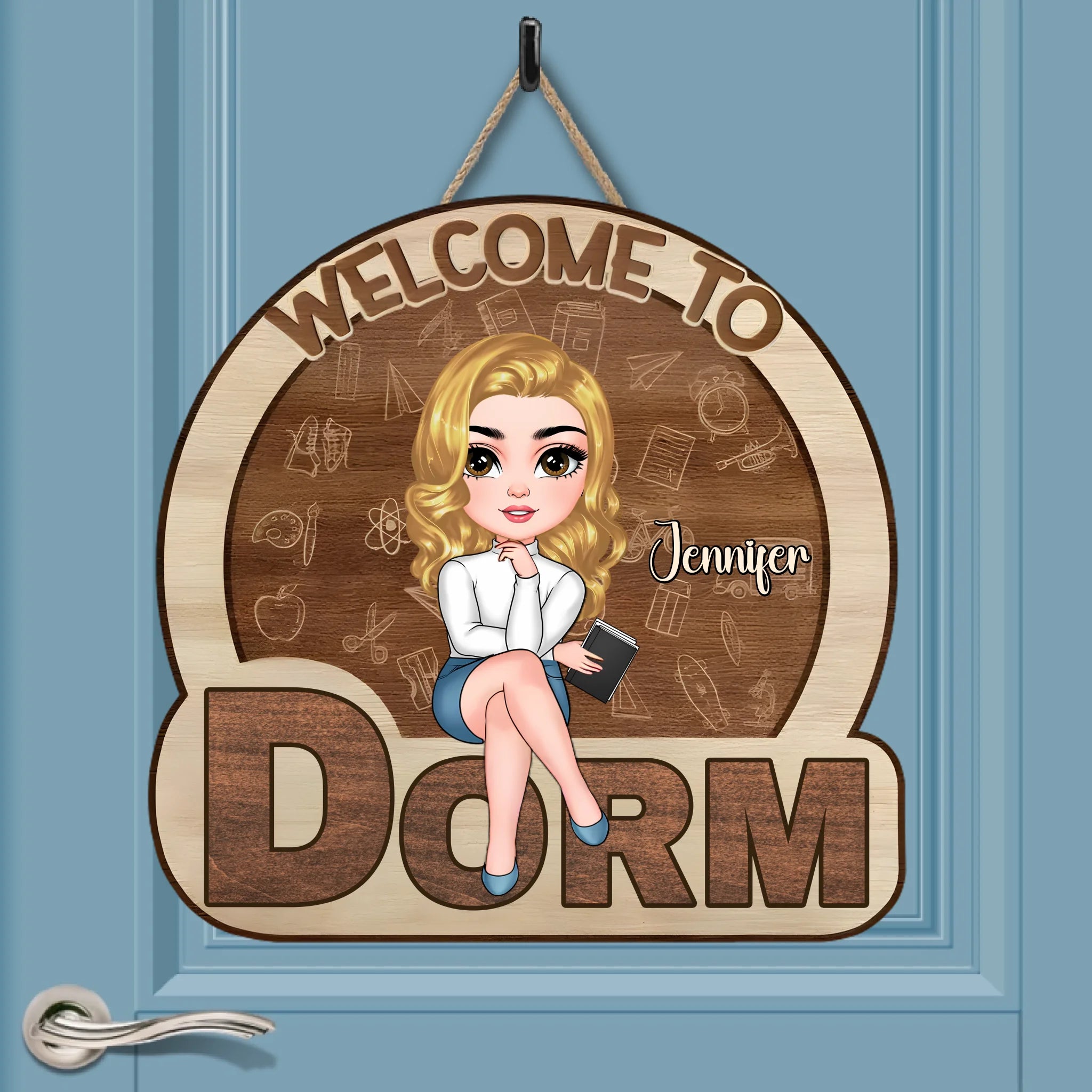 Customized Door Plates for Dormitory - Personalized Wooden Sign