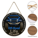 Off Road Car Customized Door Plate - Personalized Name Wooden Sign