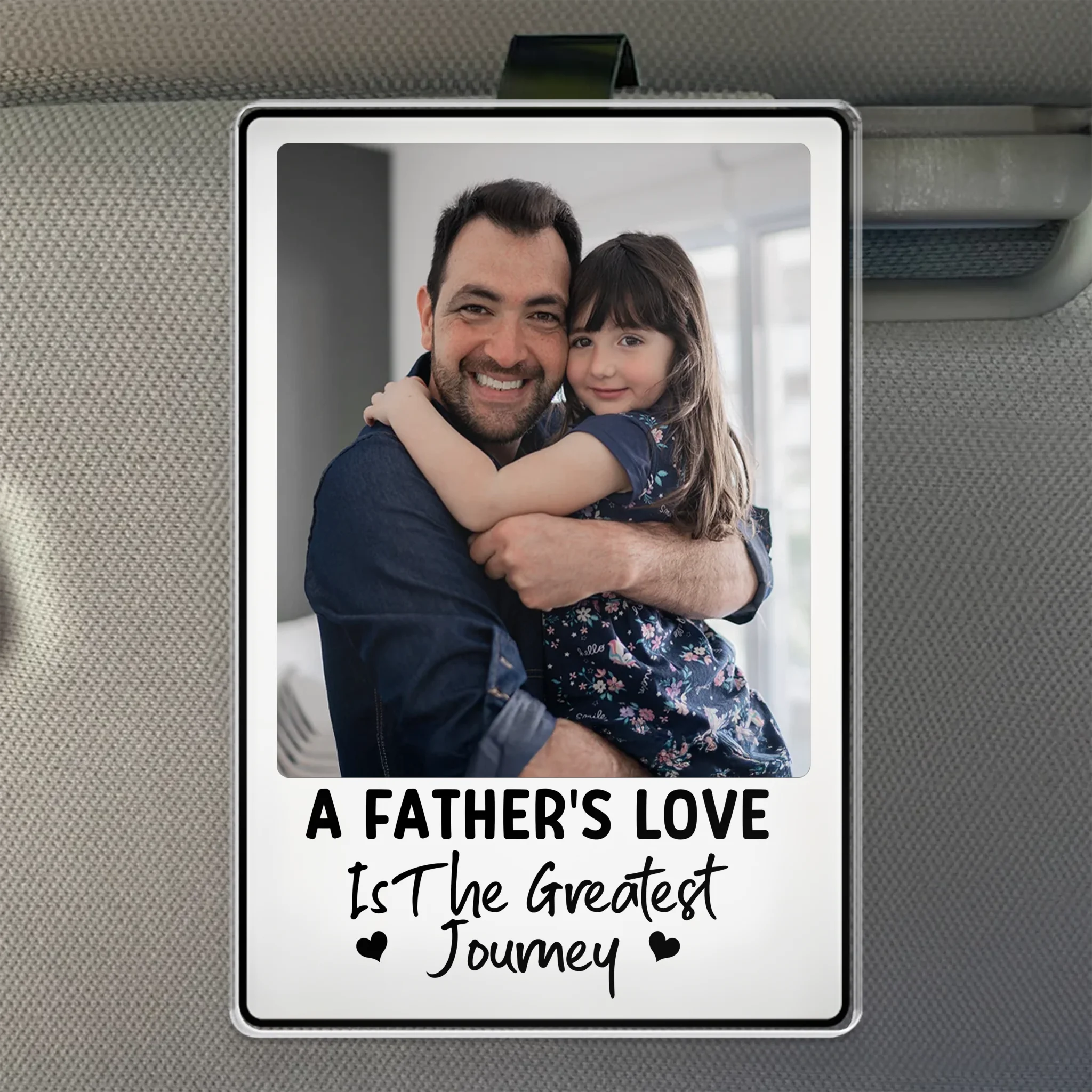 Custom Photo My Hero Drives This Car - Personalized Custom Acrylic Car Visor Clip