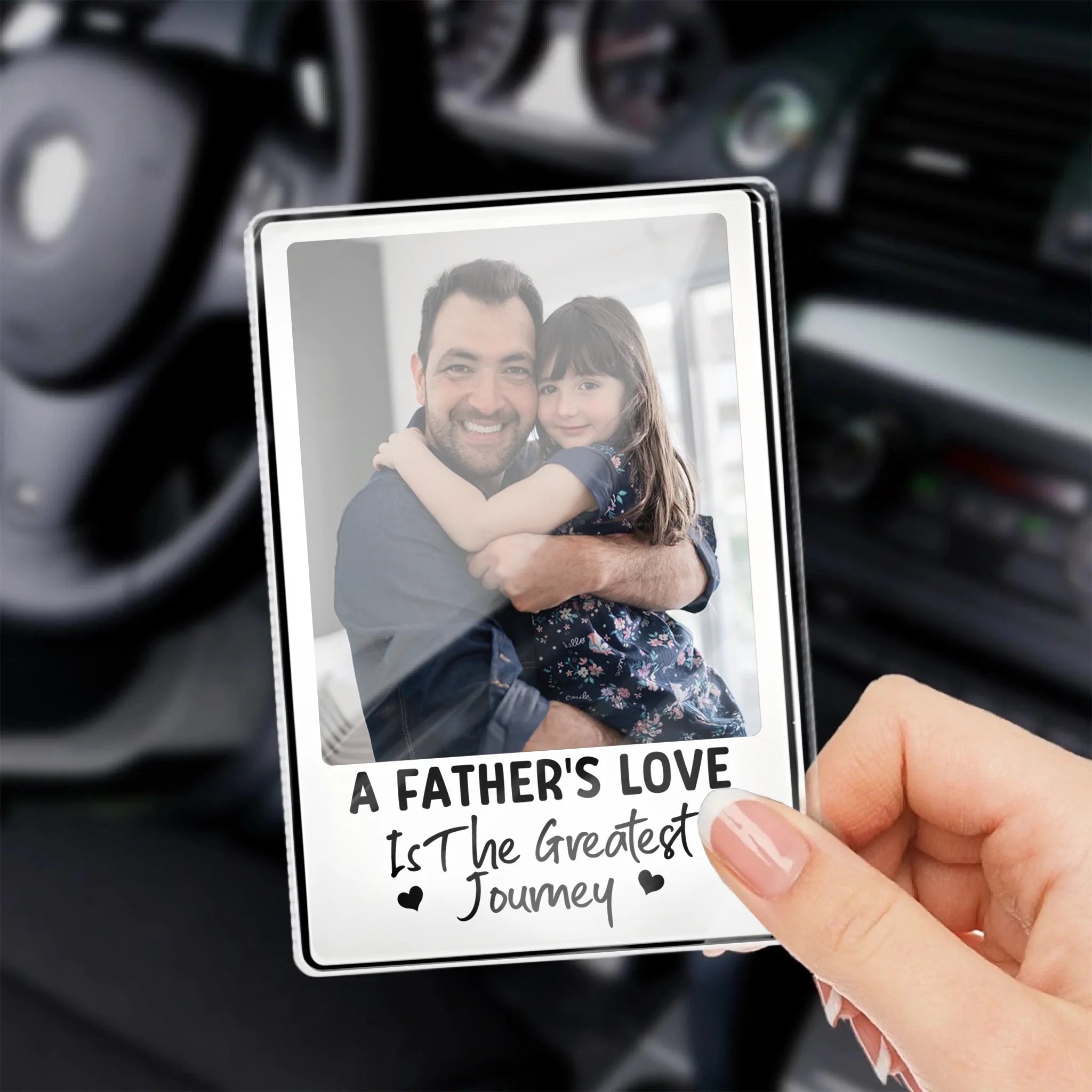 Custom Photo My Hero Drives This Car - Personalized Custom Acrylic Car Visor Clip