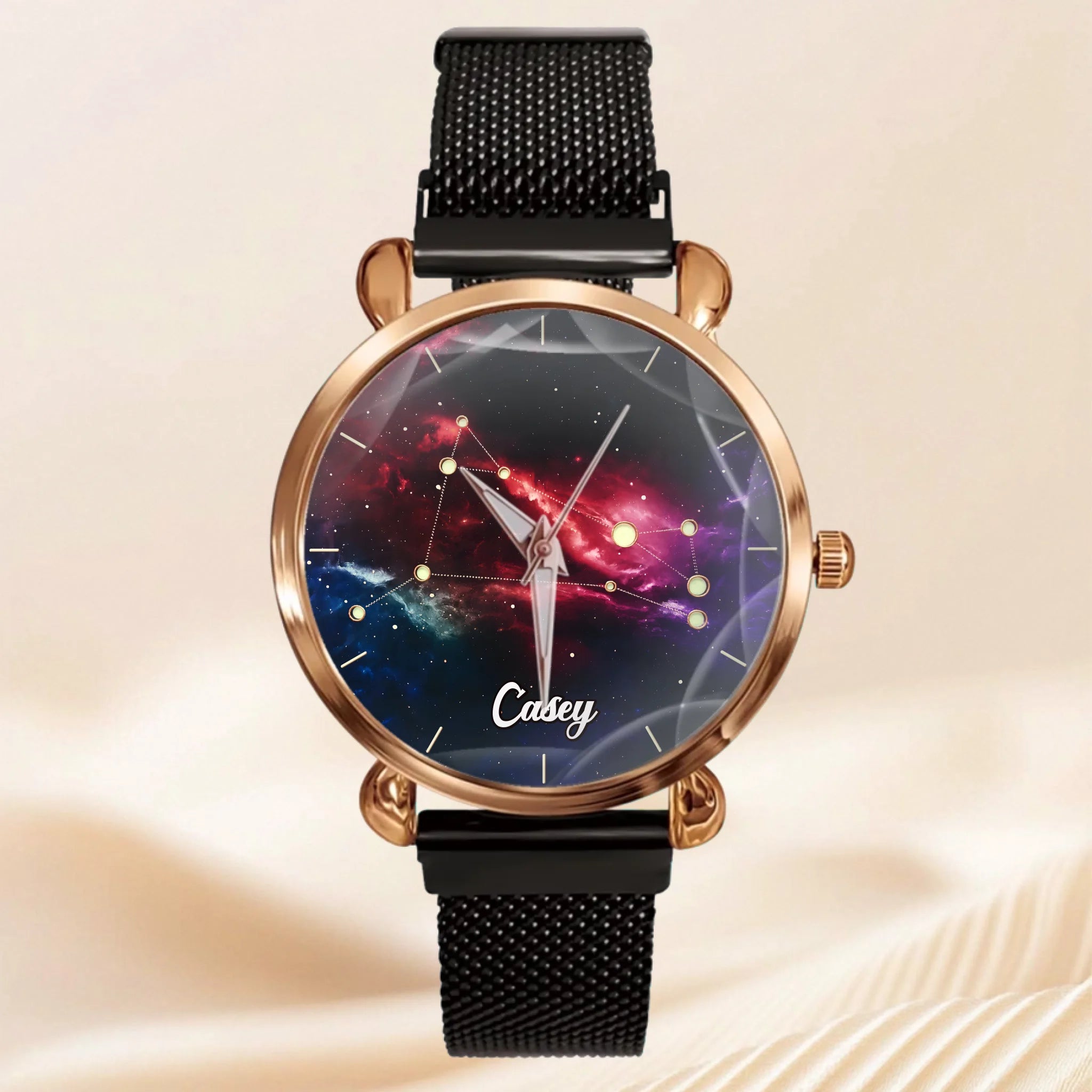 Custom Zodiac Watch Face – Personalized Star Sign Dial – Gift for Star Lovers