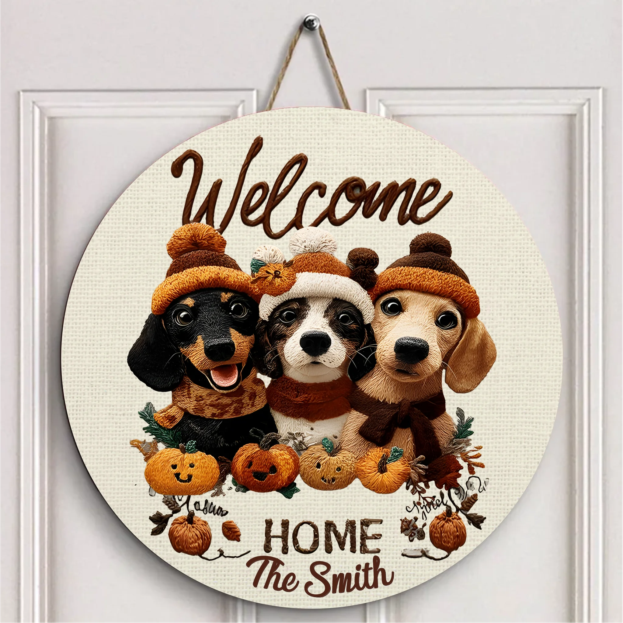 Cute Dachshund - Personalized House Wooden Sign - Gifts For Dog  Lovers