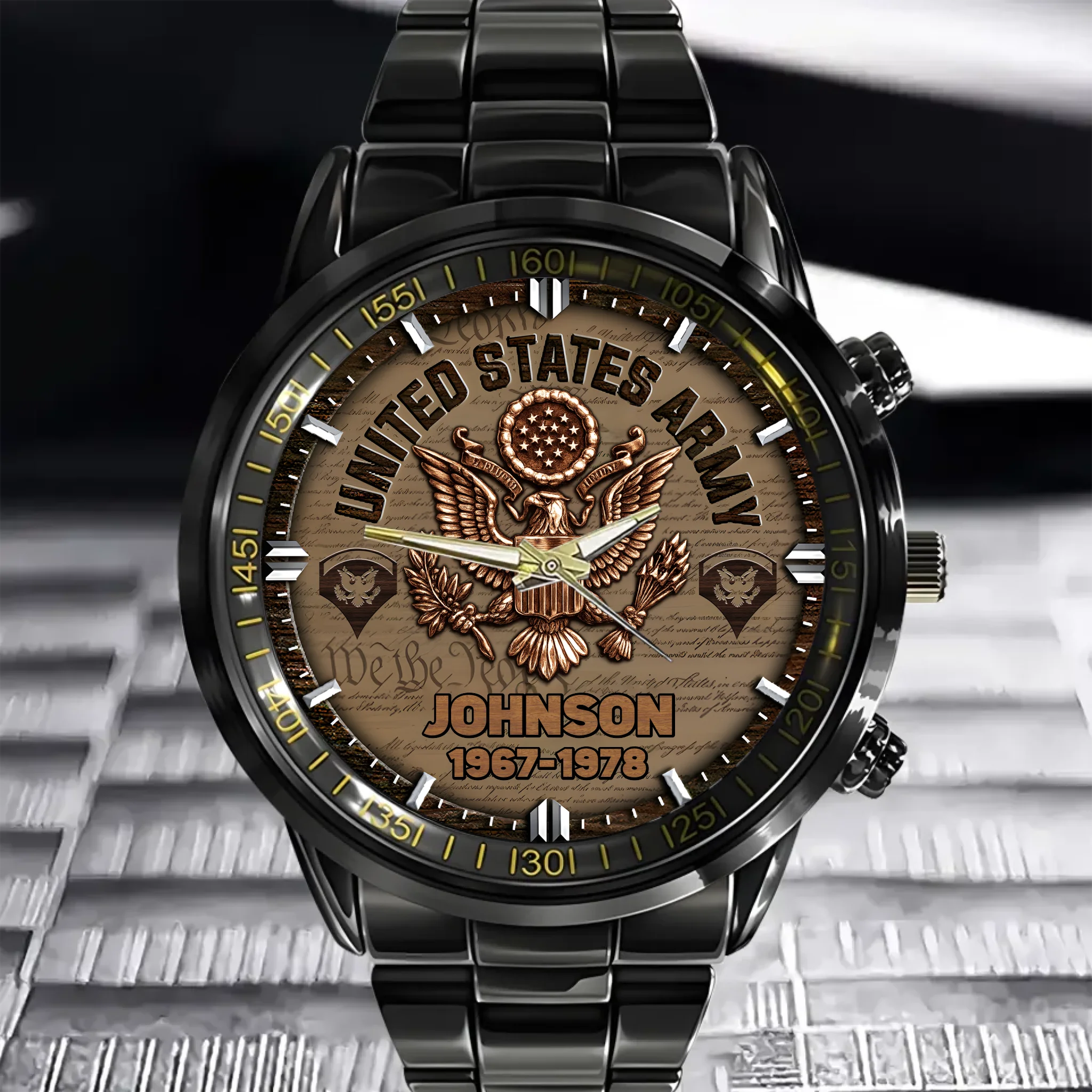 American Military Watch - Personalized Retro color scheme Watch ,Personalized Veteran Gift