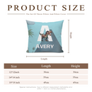 Custom Dinosaur Initial Pillow - Personalized Dino Name Cushion - Gift for Children